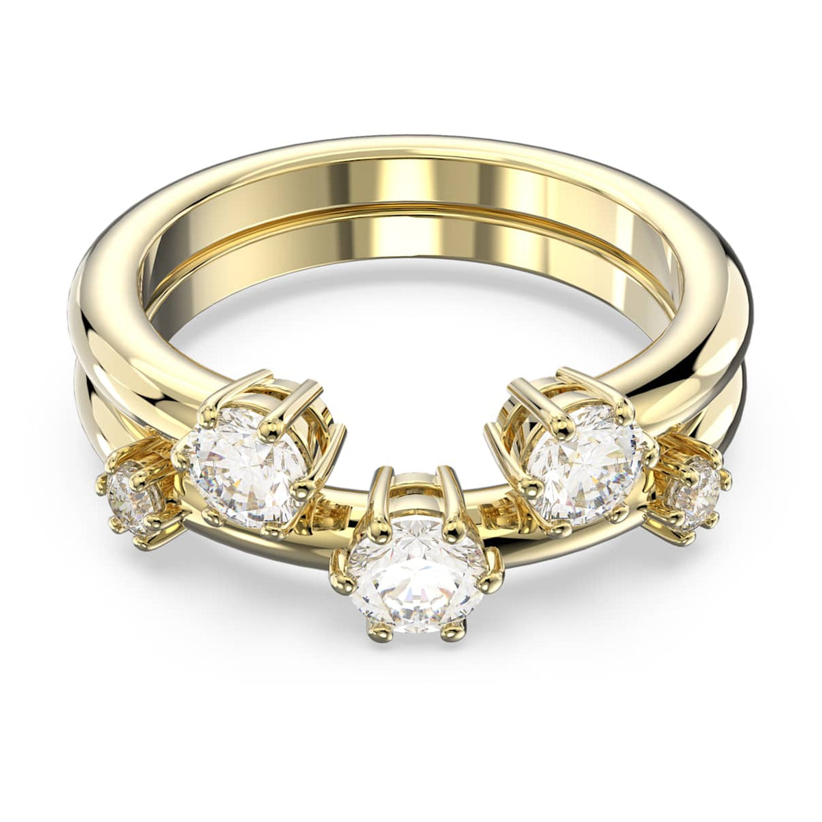 Anillo color blanco y dorado