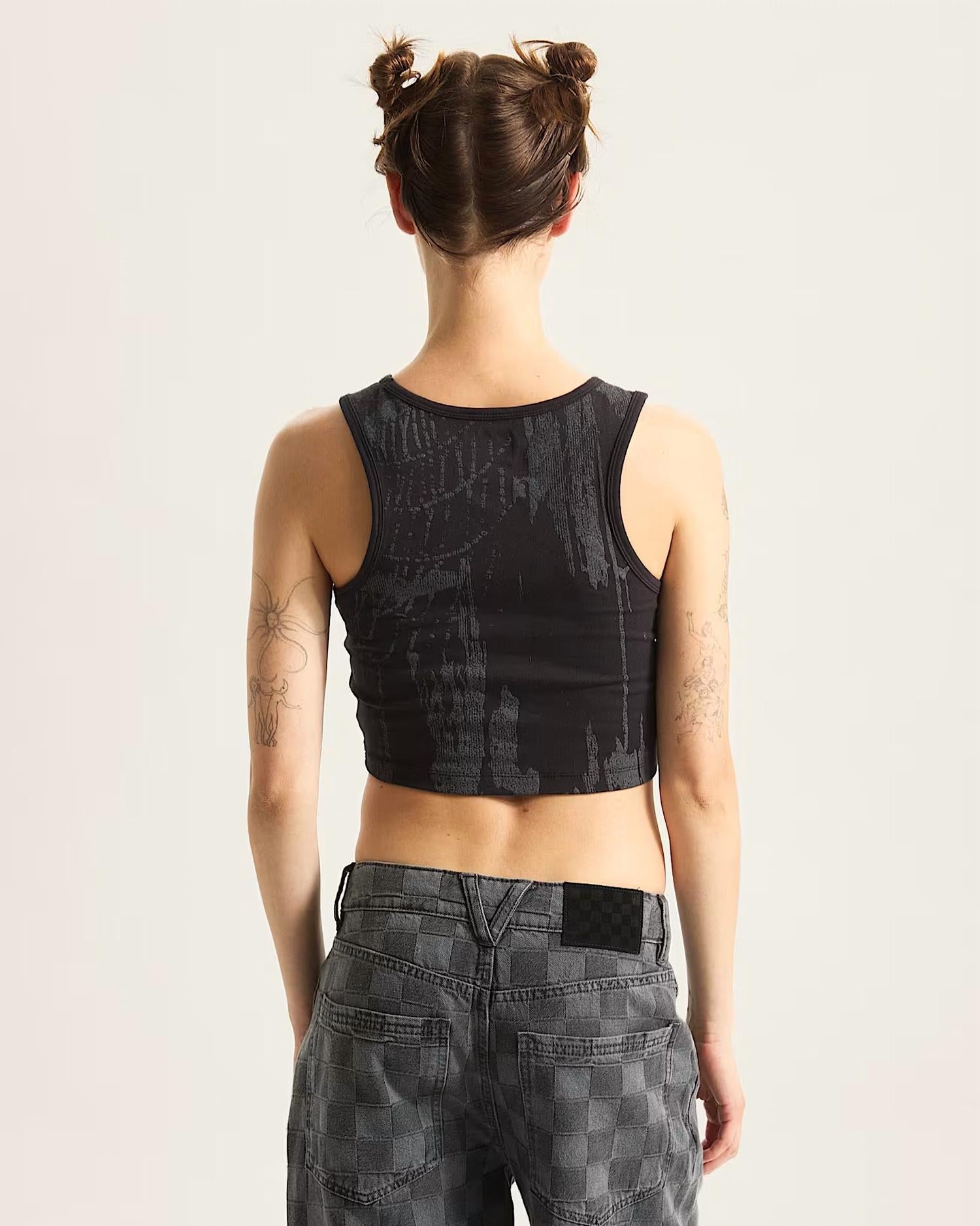Camiseta sin mangas de mujer color negro