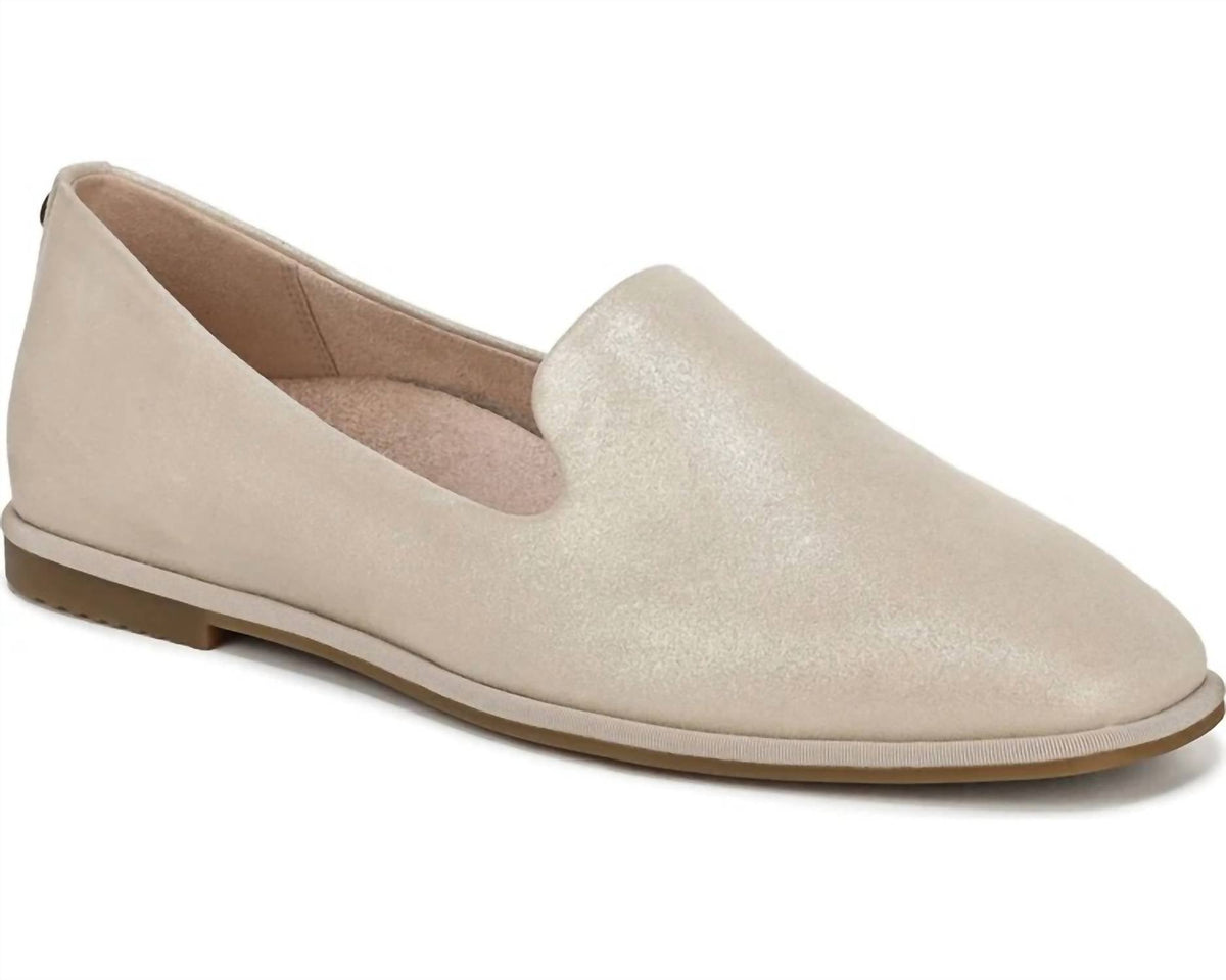 Mocasines de mujer color dorado