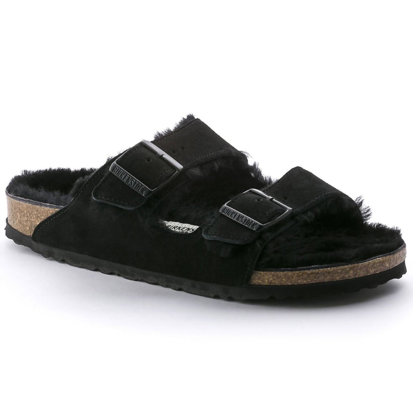Sandalias de hombre de gamuza color negro