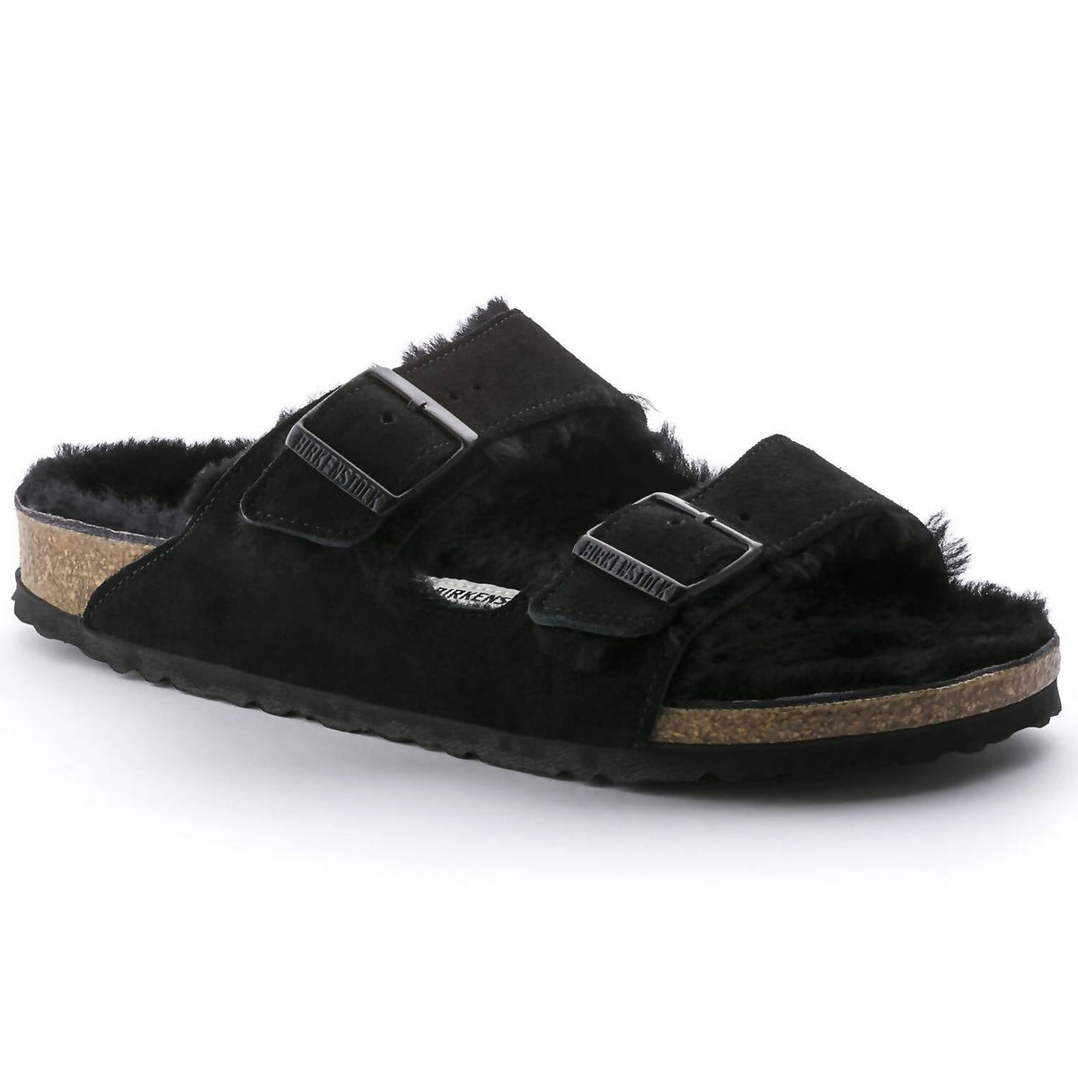 Sandalias de hombre de gamuza color negro