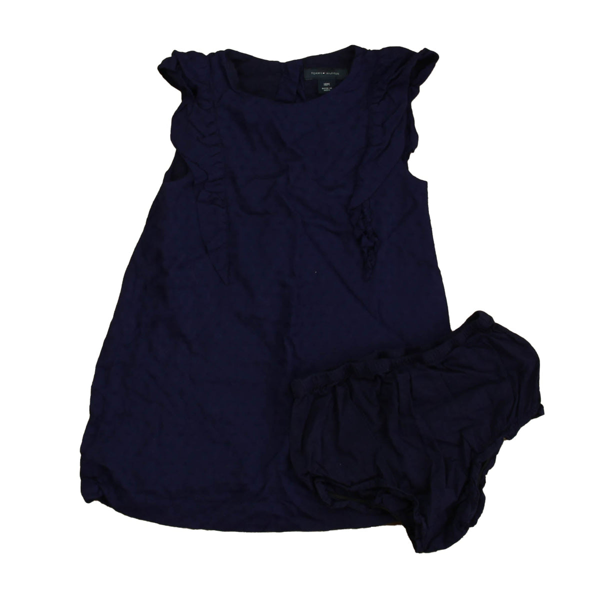 Vestido para niña color azul marino