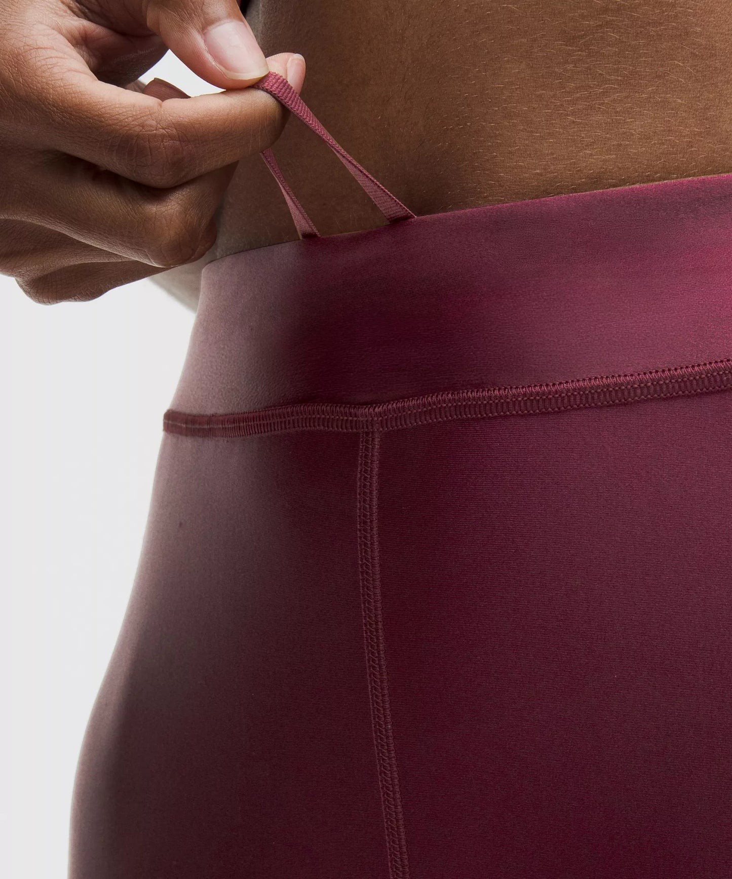 Leggings de satén de tiro alto