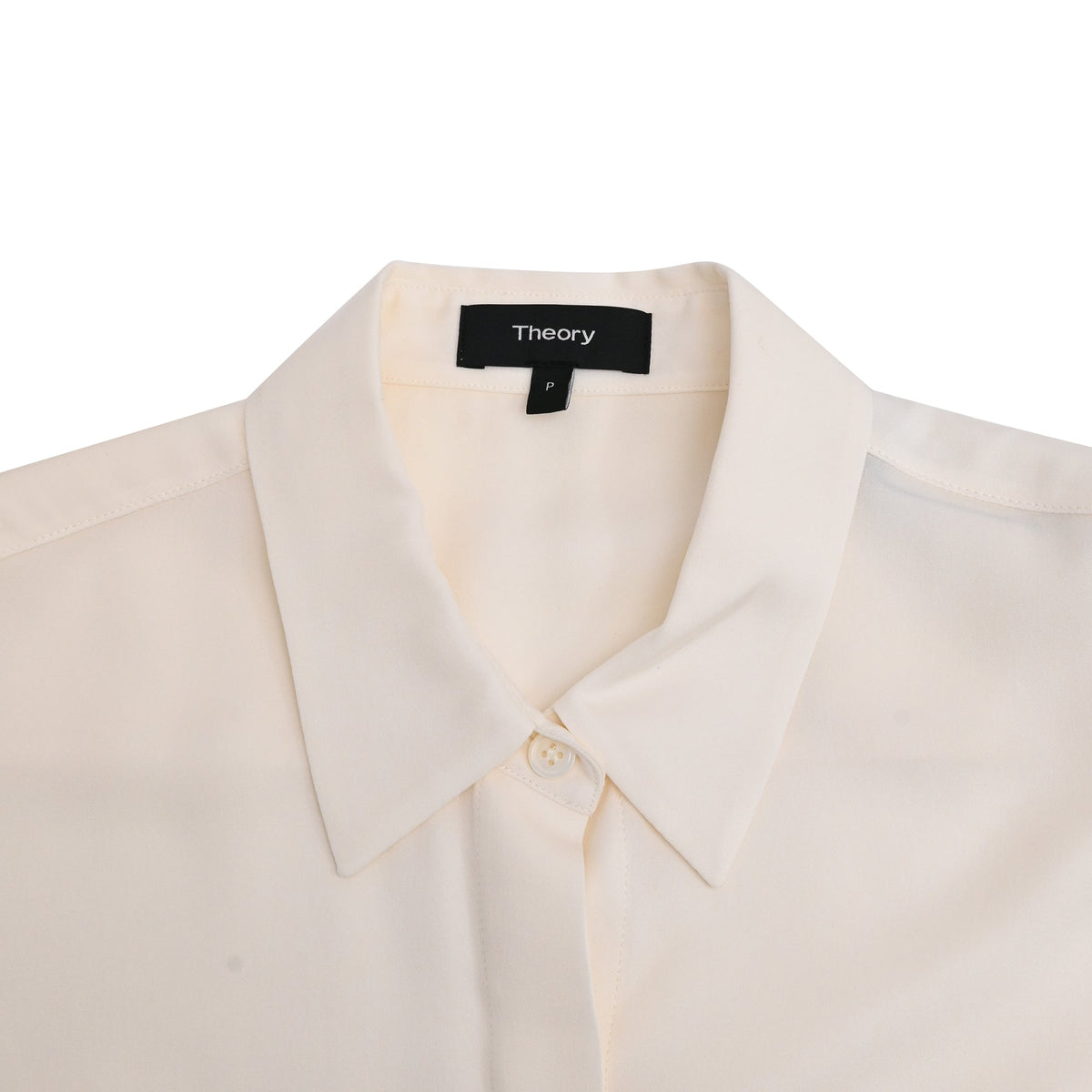 Blusa de seda sin mangas color blanco