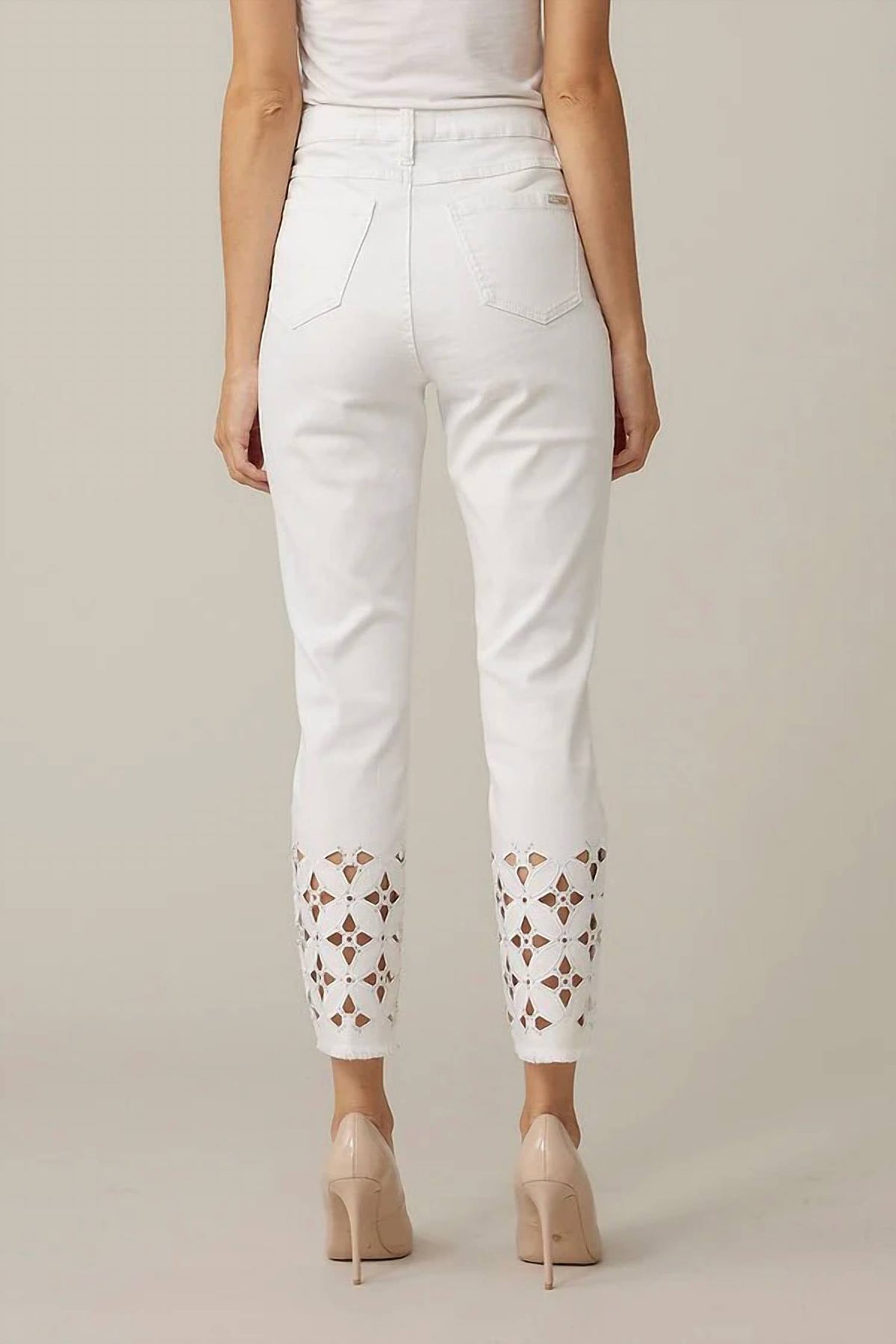 Jean color blanco