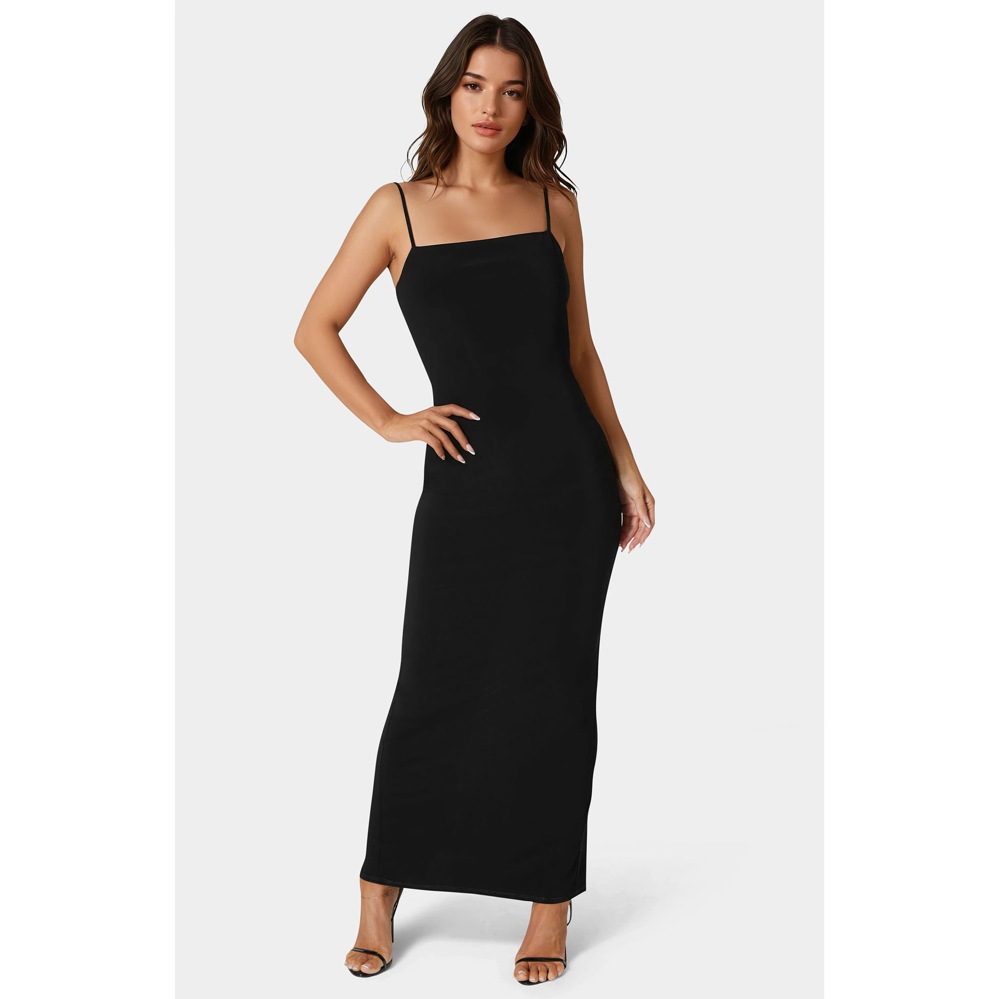 Vestido de mujer largo con escote cuadrado