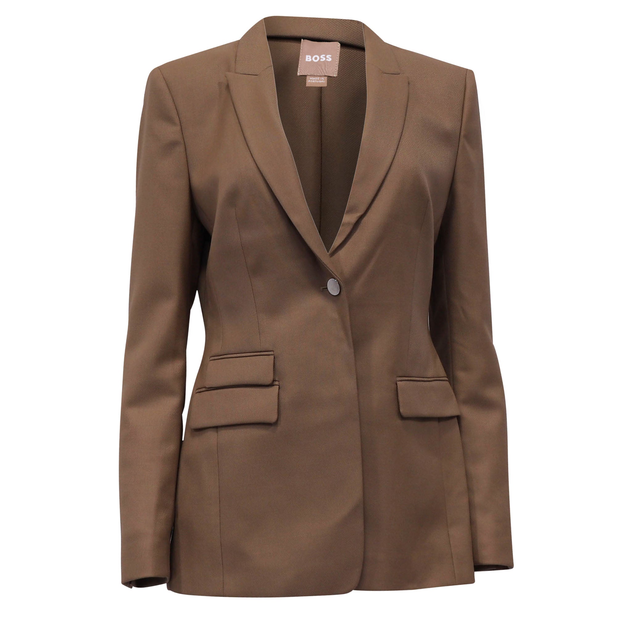 Blazer de lana color café