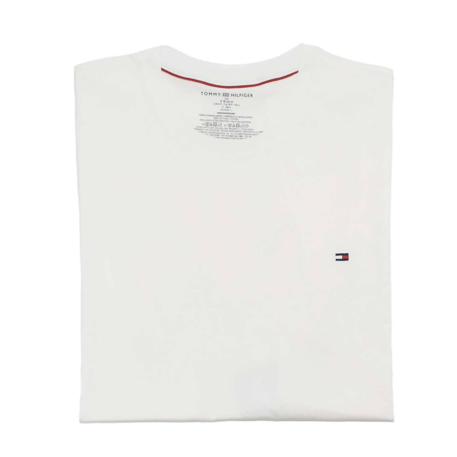 Camiseta con cuello redondo color blanco
