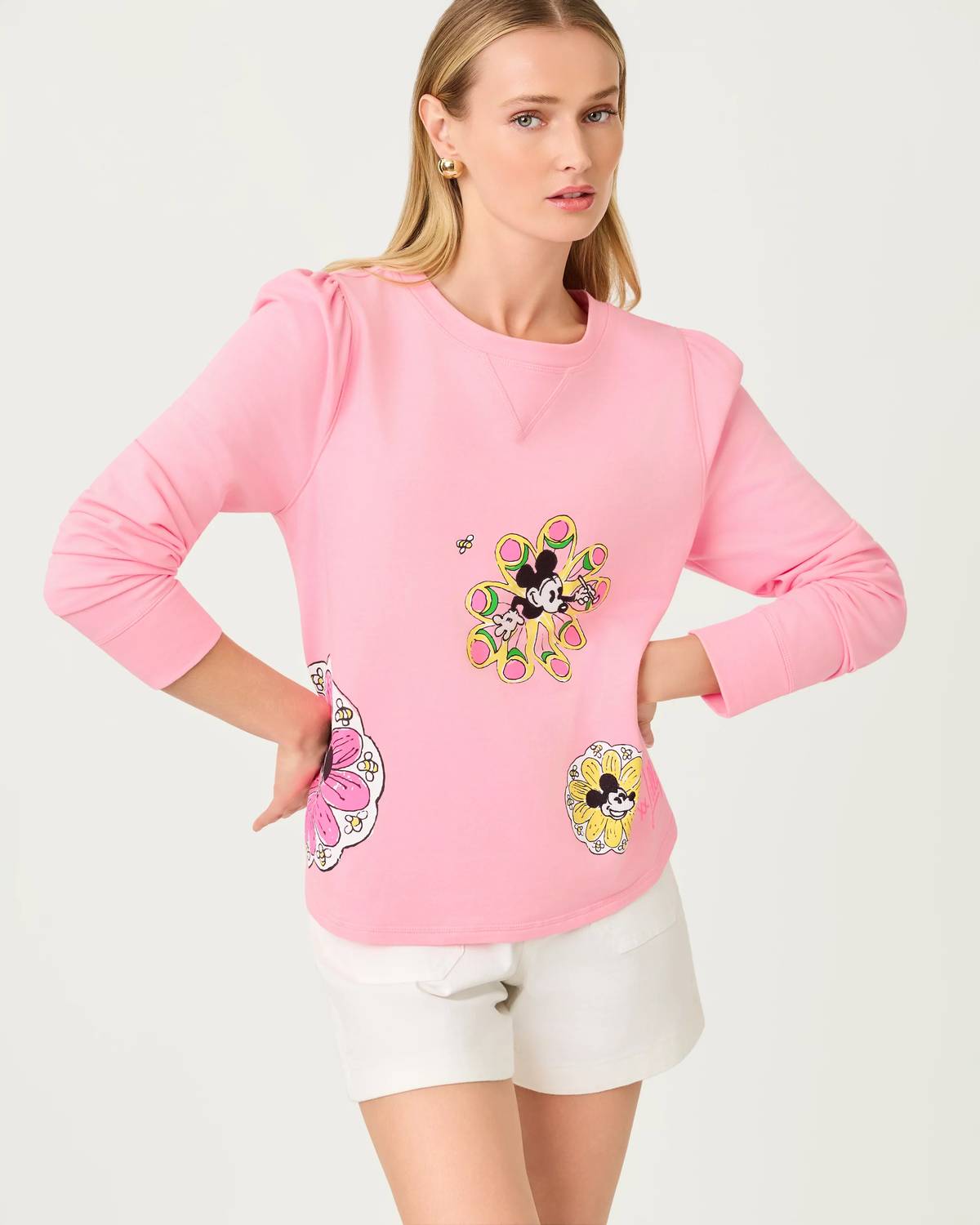 Camiseta sin mangas con estampado color rosado