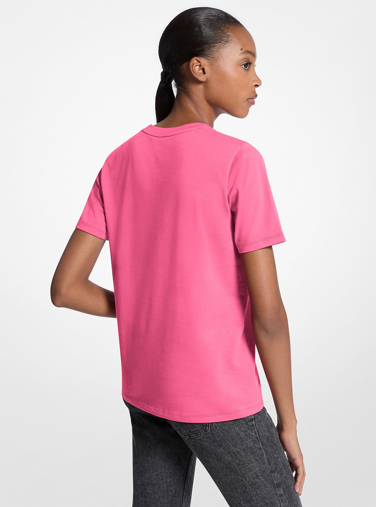 Camiseta de algodón con lentejuelas
