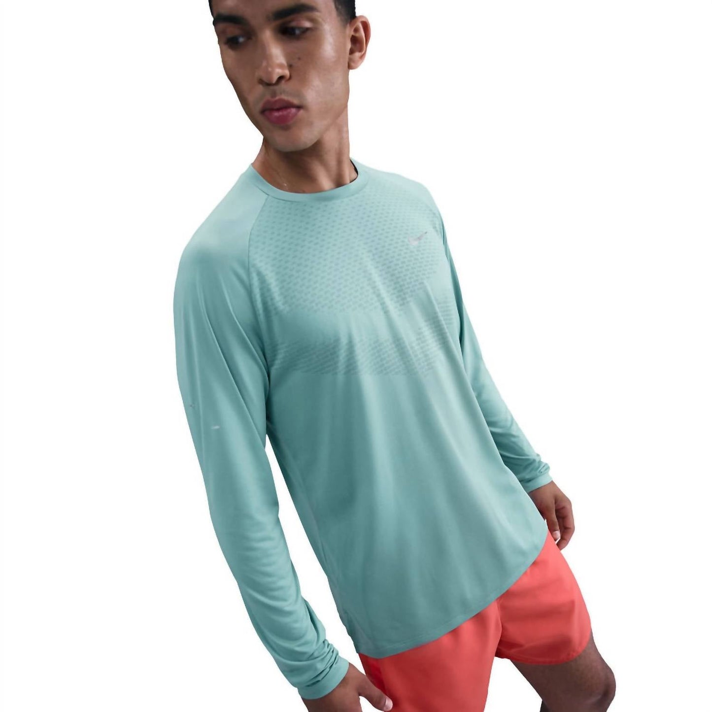 Top de manga larga color plateado