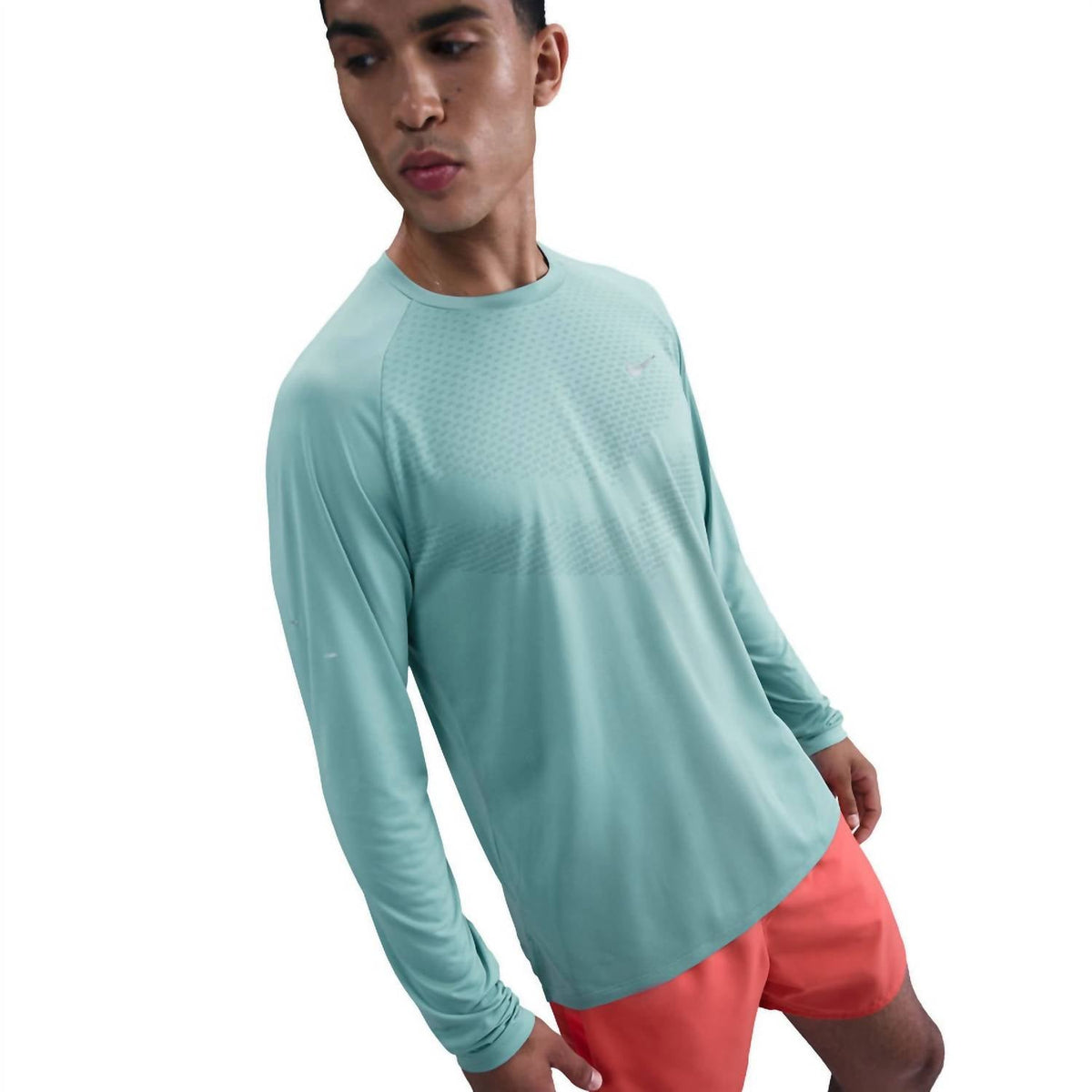 Top de manga larga color plateado