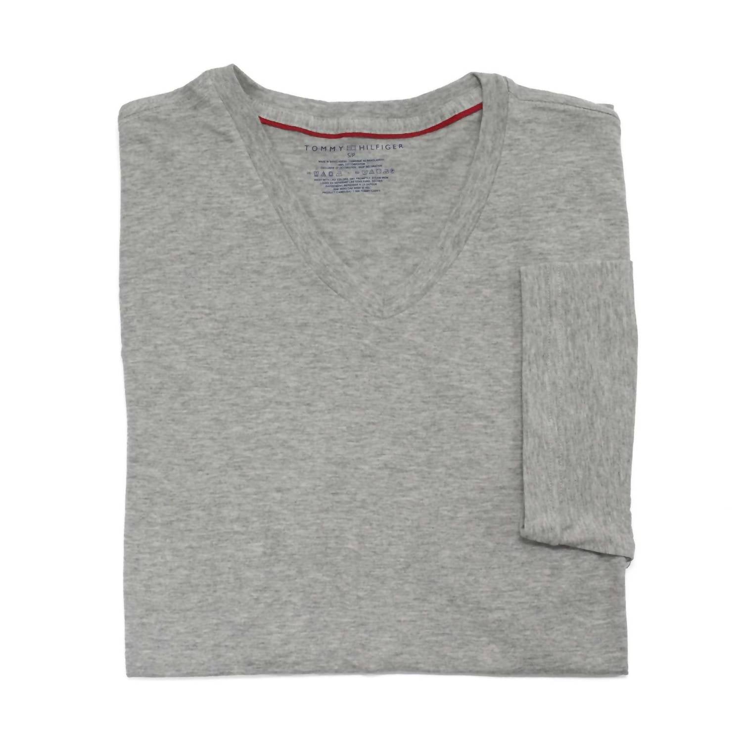 Camiseta de hombre con cuello en V color gris