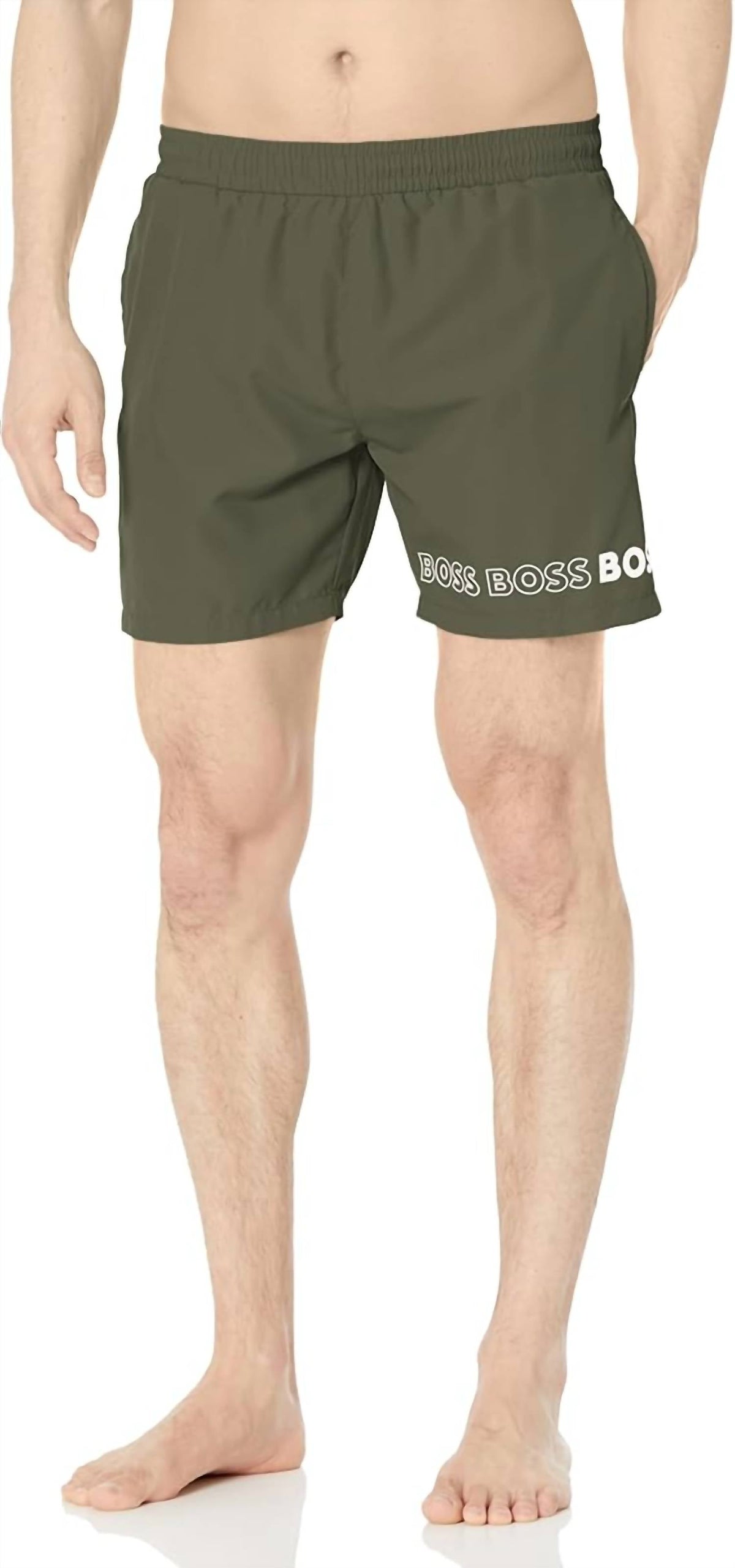 Pantaloneta de baño color verde