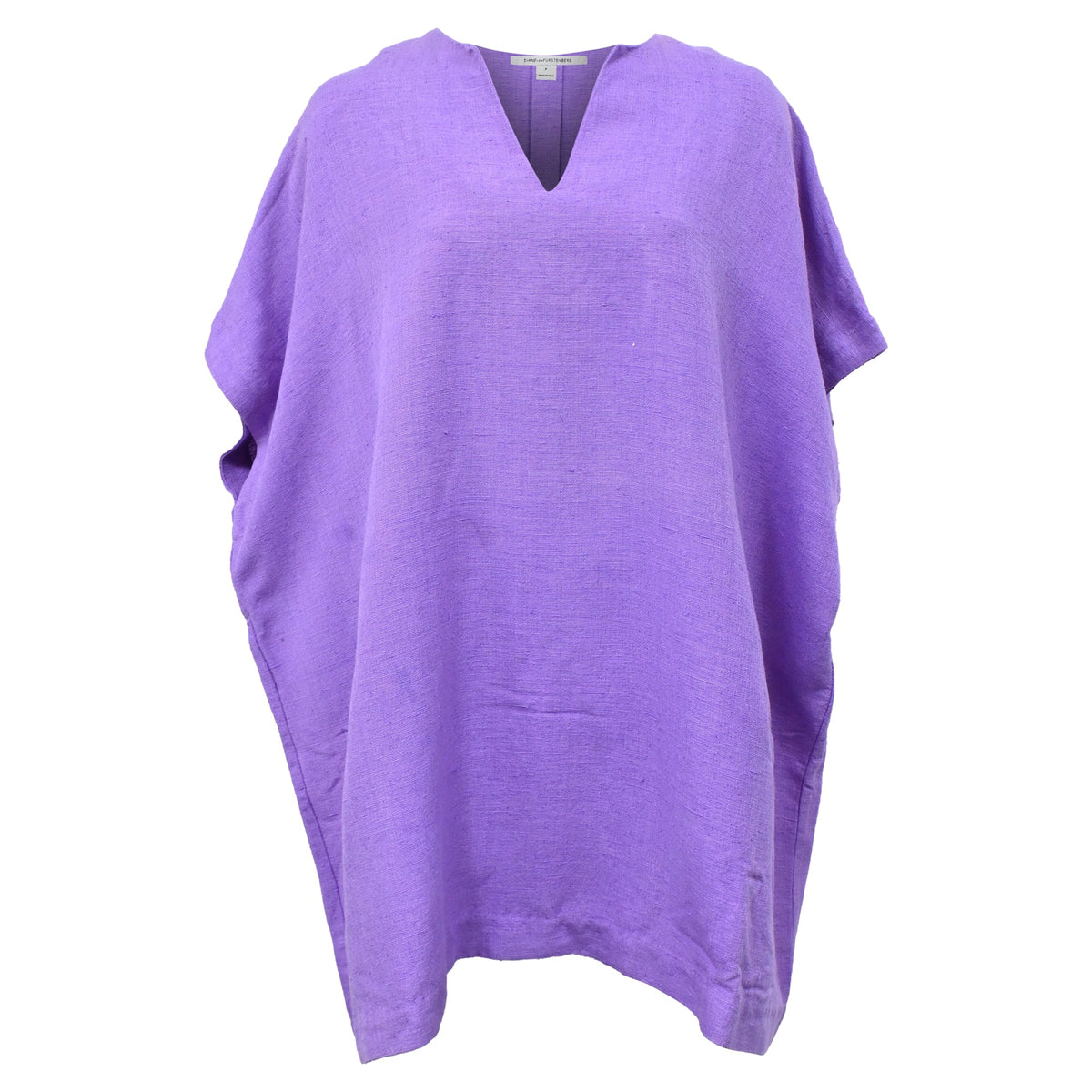 Blusón de seda con cuello en V color violeta