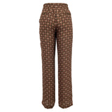 Theory Pantalones Estampados Pierna Recta en Seda Multicolor