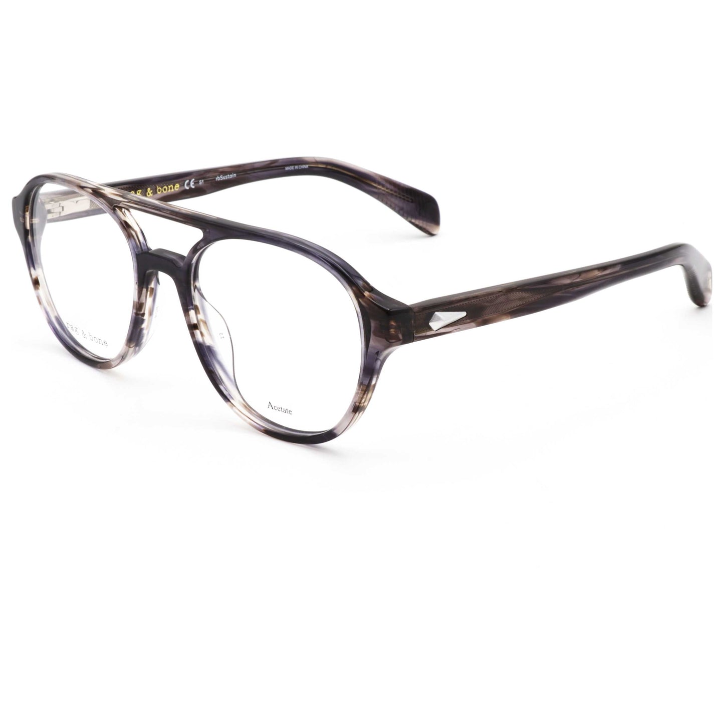 Montura para gafas de hombre 51 mm color negro y gris