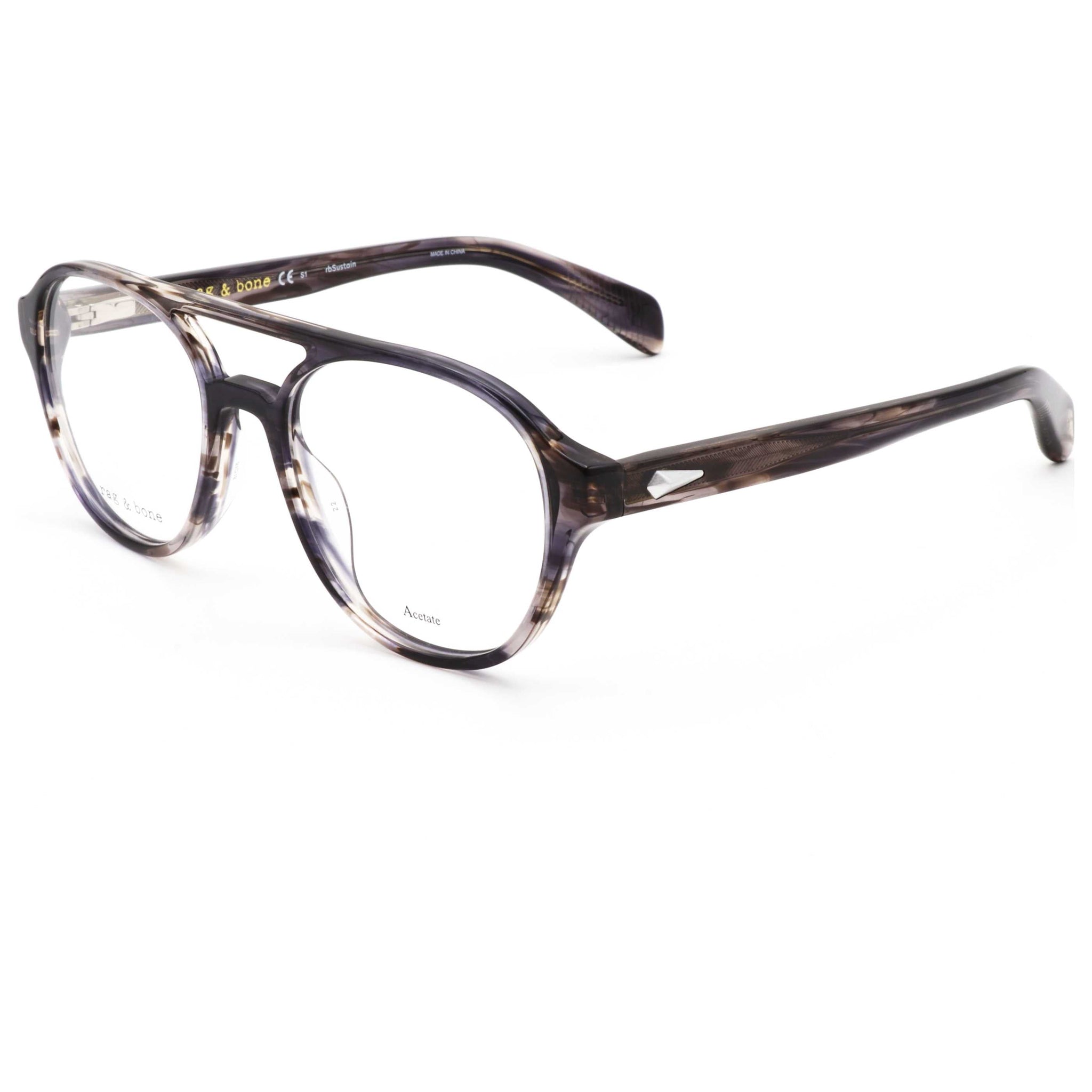 Montura para gafas de hombre 51 mm color negro y gris