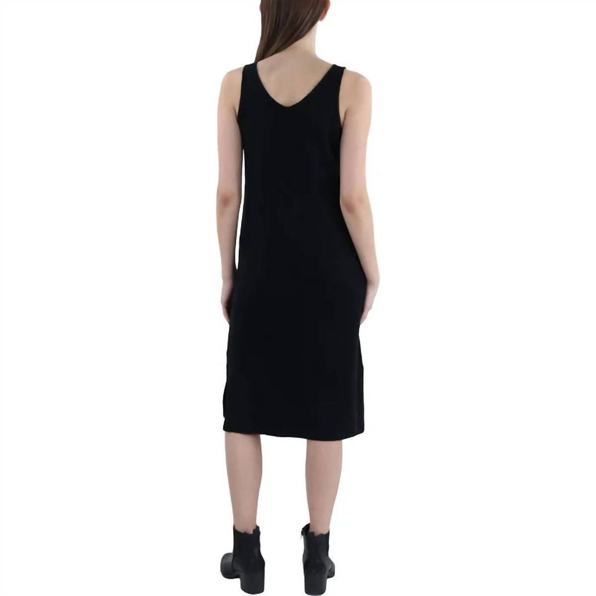 Vestido midi color negro