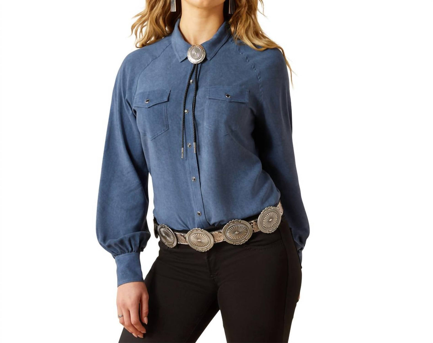 Camisa de mezclilla de manga larga