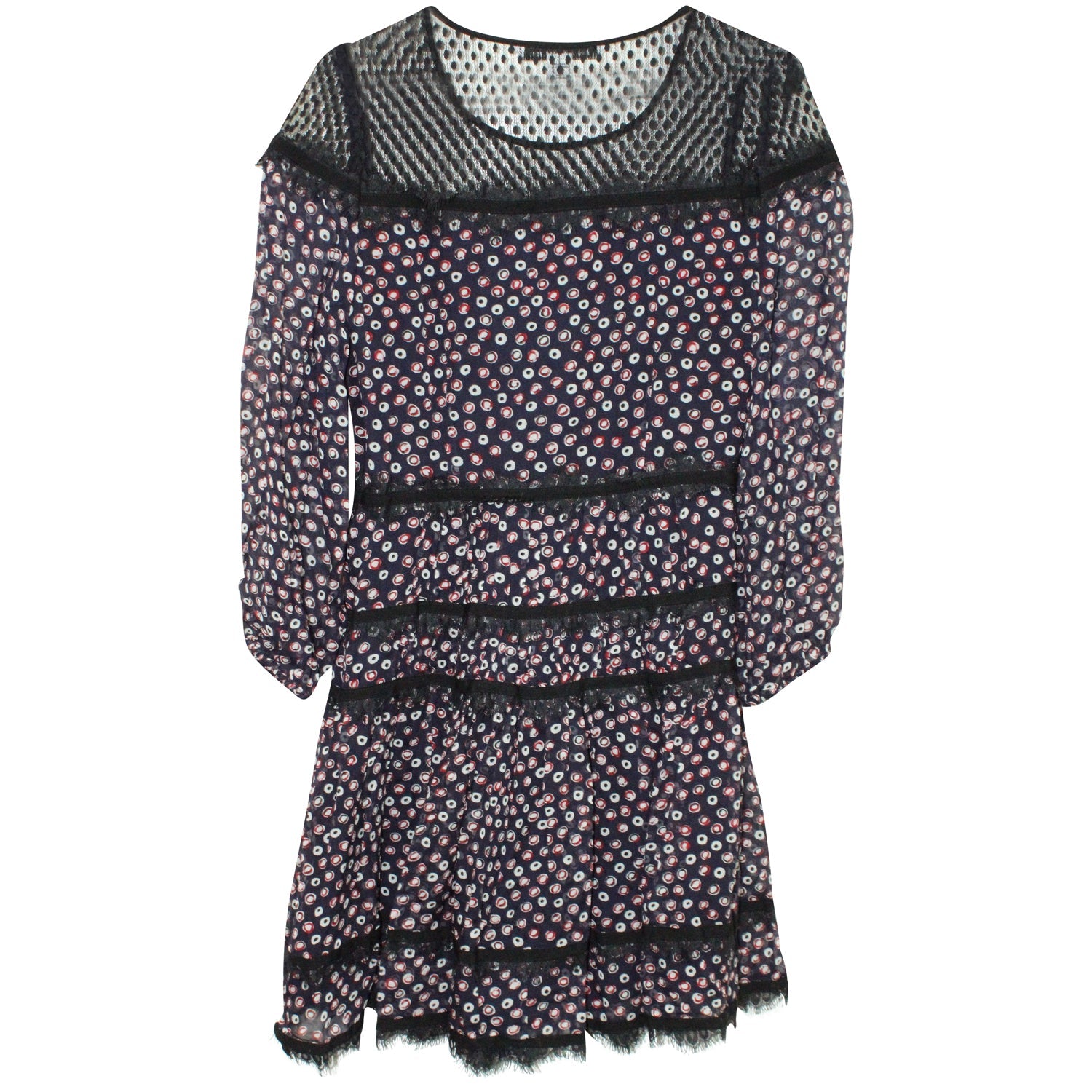 Vestido de seda midi multicolor