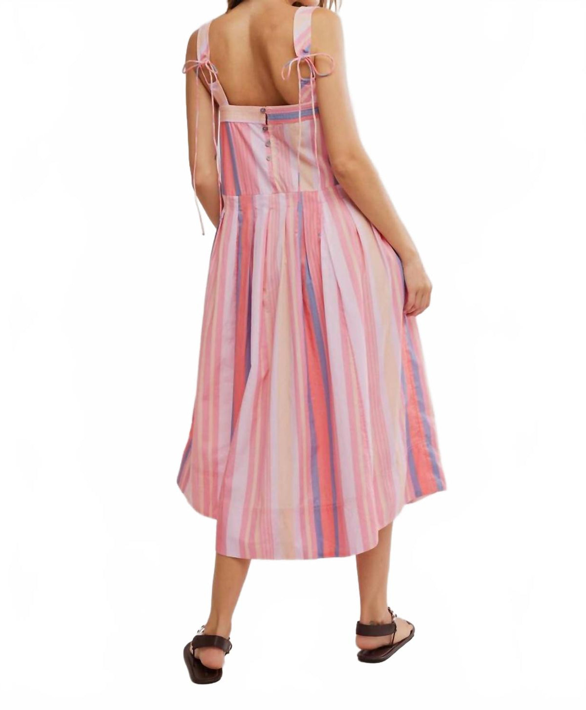 Vestido de mujer midi a rayas