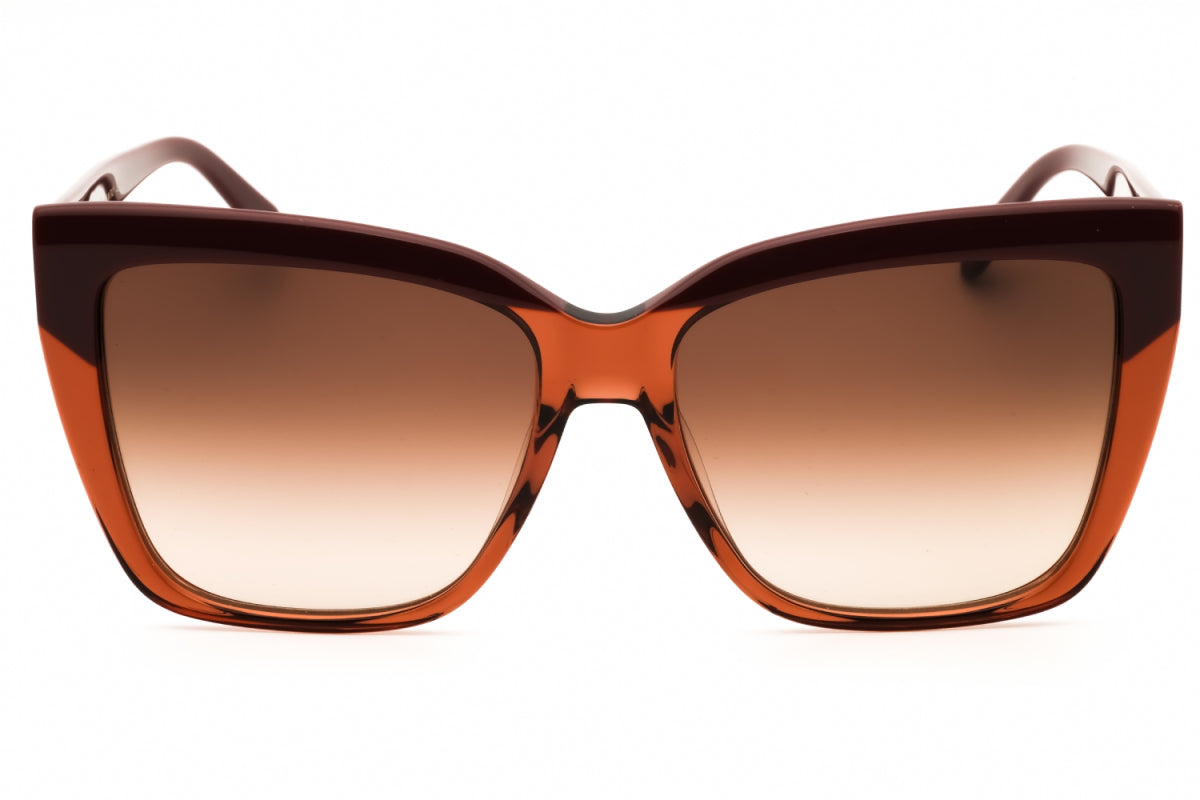 Gafas color café y vinotinto