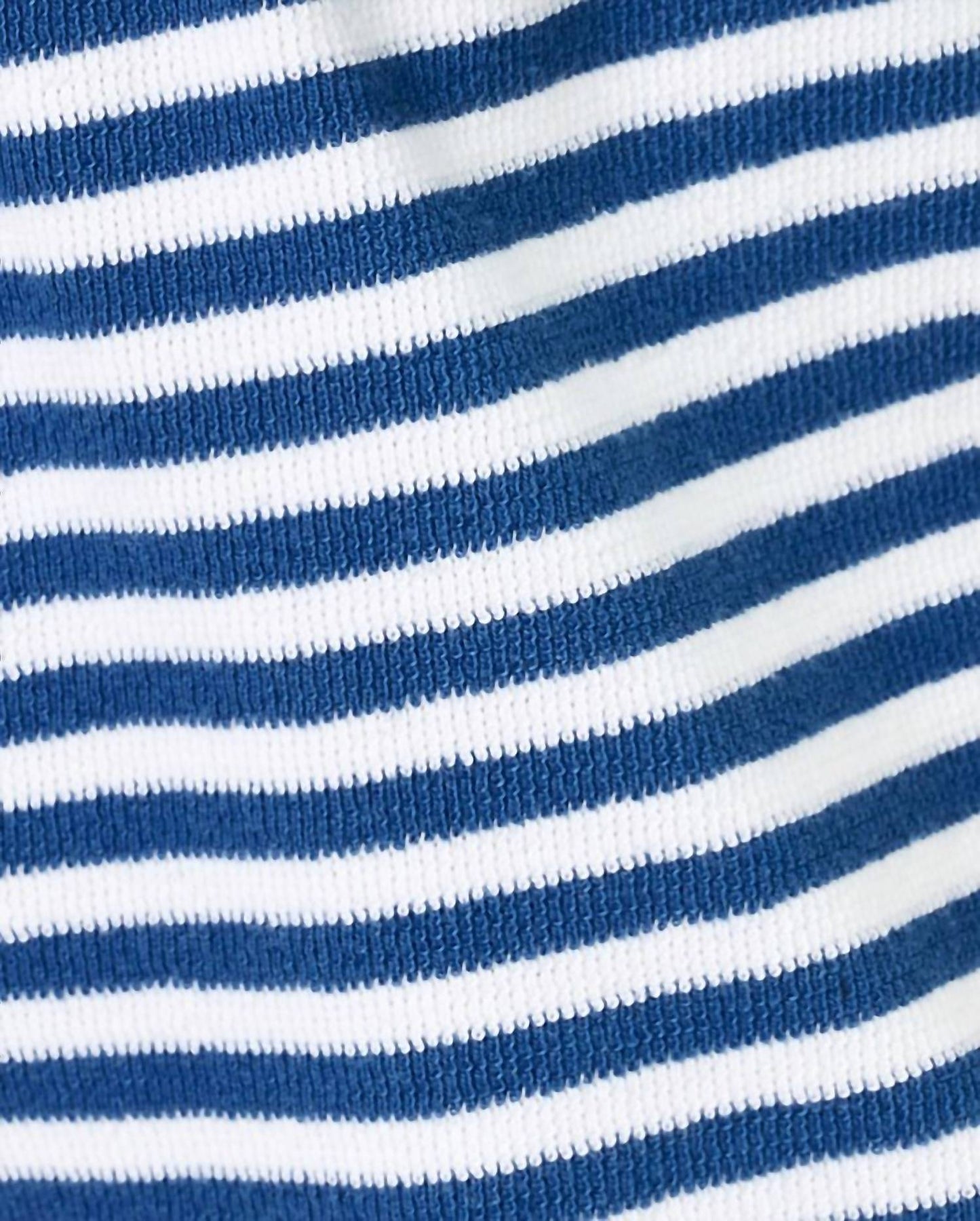 Short de tiro alto a rayas color azul marino