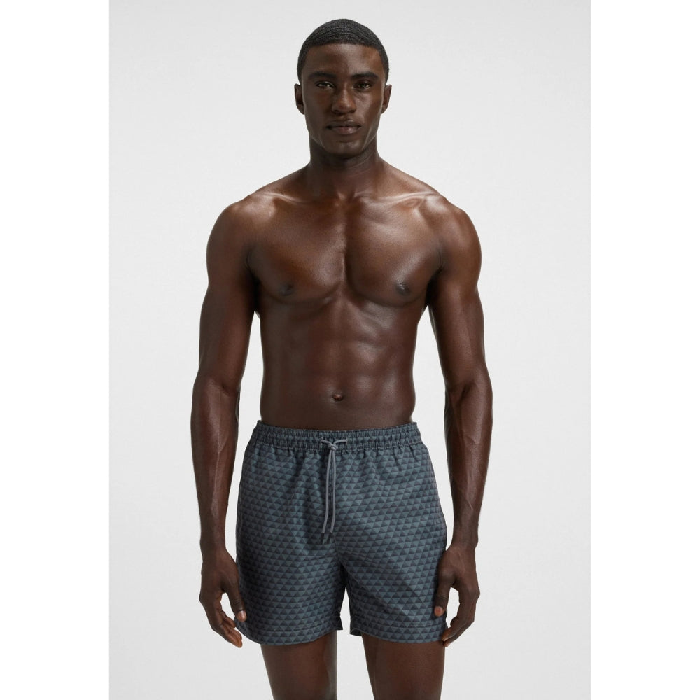 Pantaloneta de baño de hombre color gris