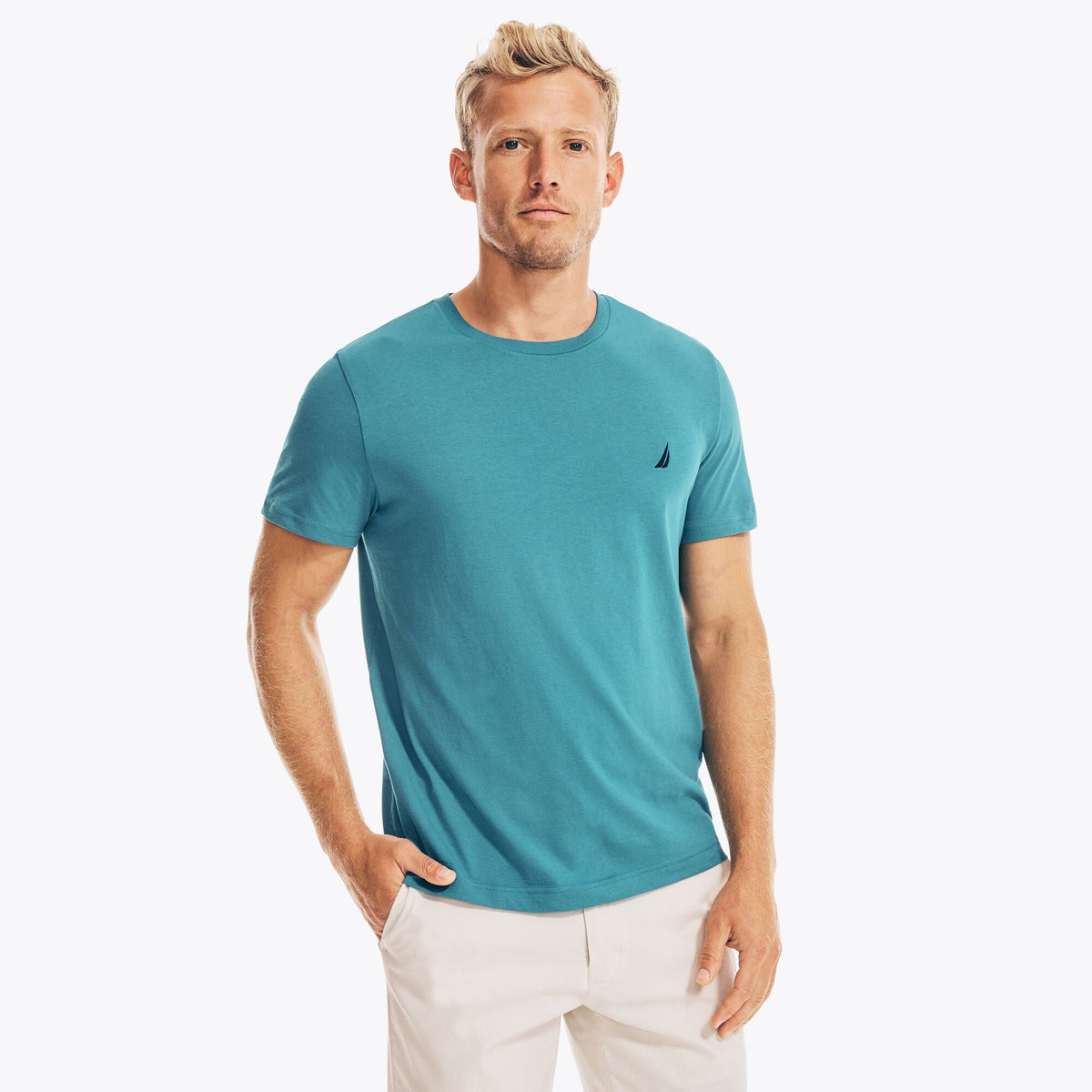 Camiseta de hombre con cuello redondo