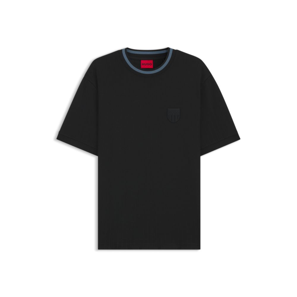 Camiseta de mezcla de algodón a rayas