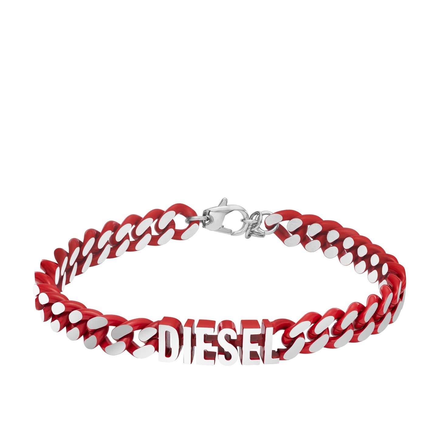 Pulsera de hombre de acero inoxidable color rojo