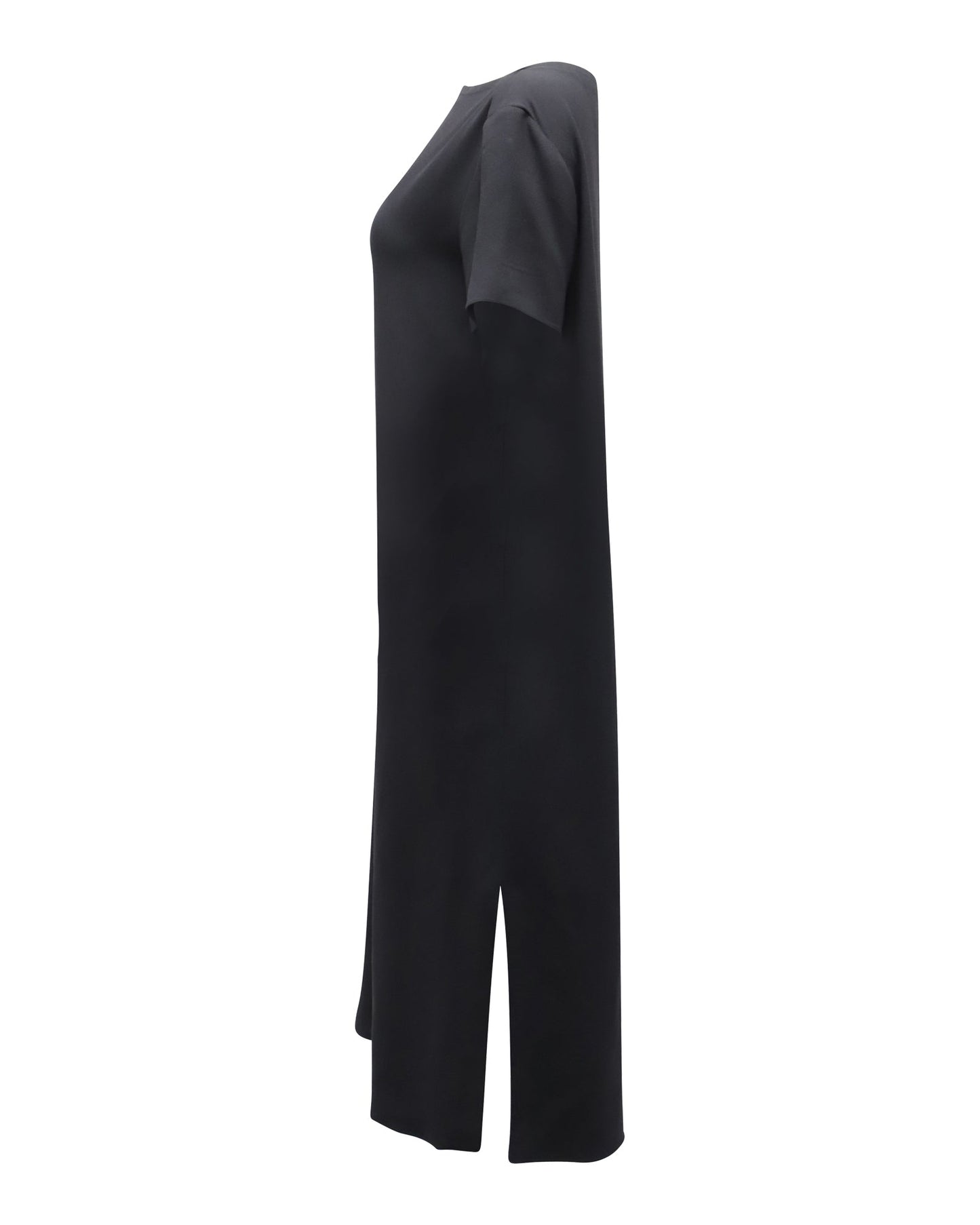 Vestido de acetato midi color negro