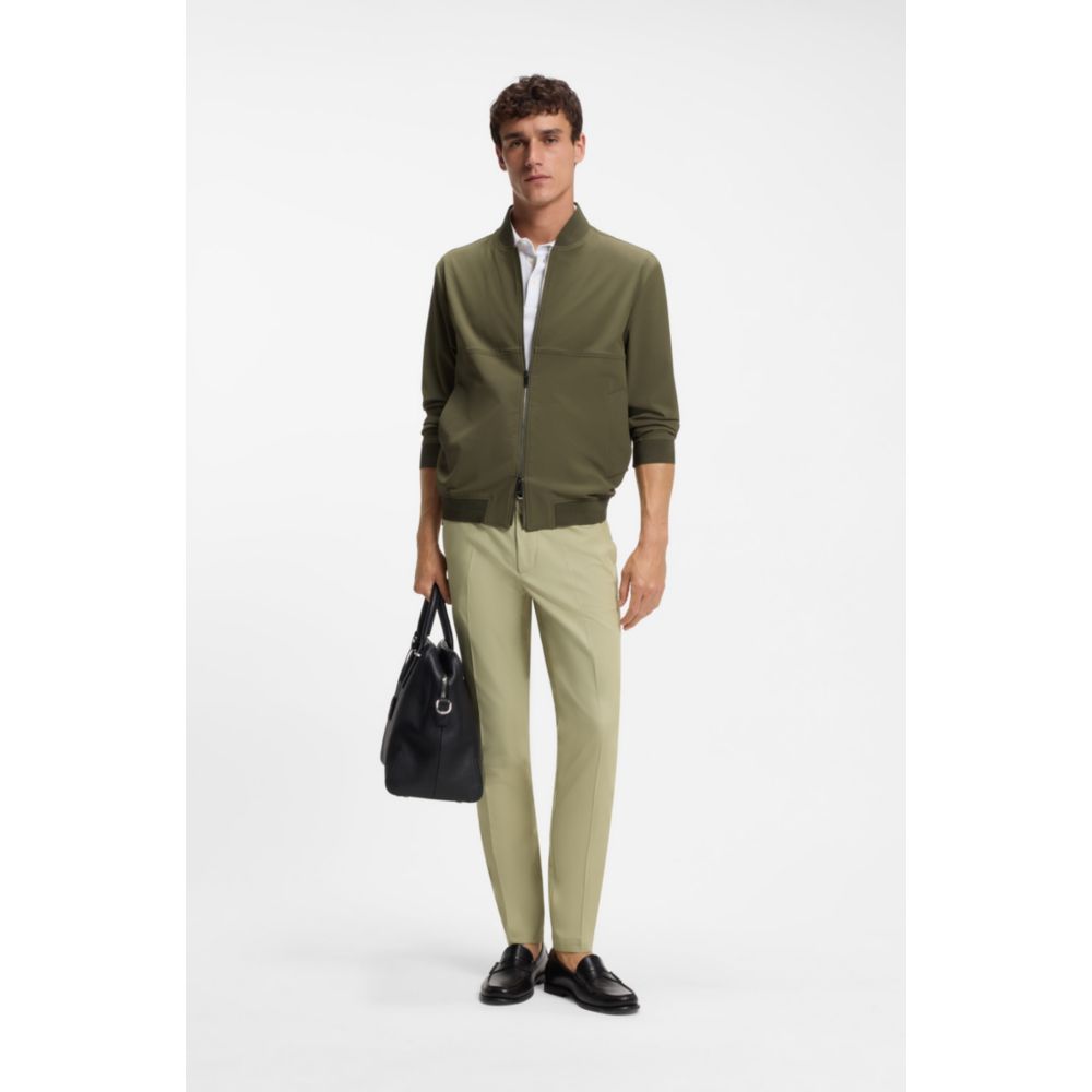 Pantalón de mezcla de algodón de corte ajustado
