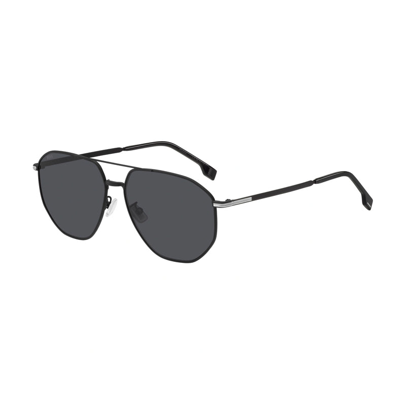 Gafas color gris oscuro y negro y plateado