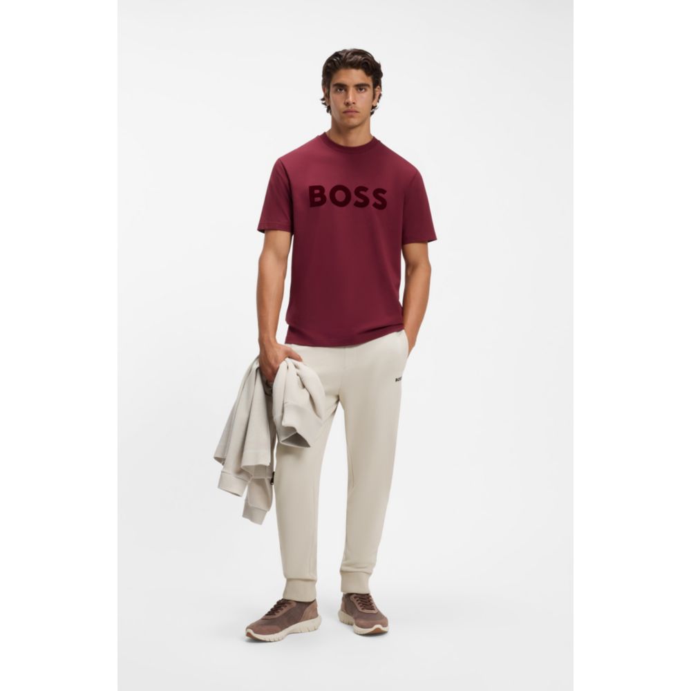 Pantalón deportivo de mezcla de algodón con bordado