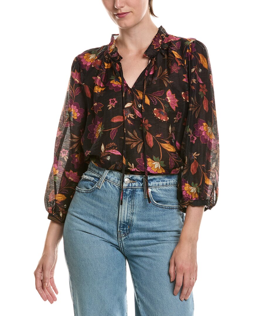 Blusa de mezcla de lino