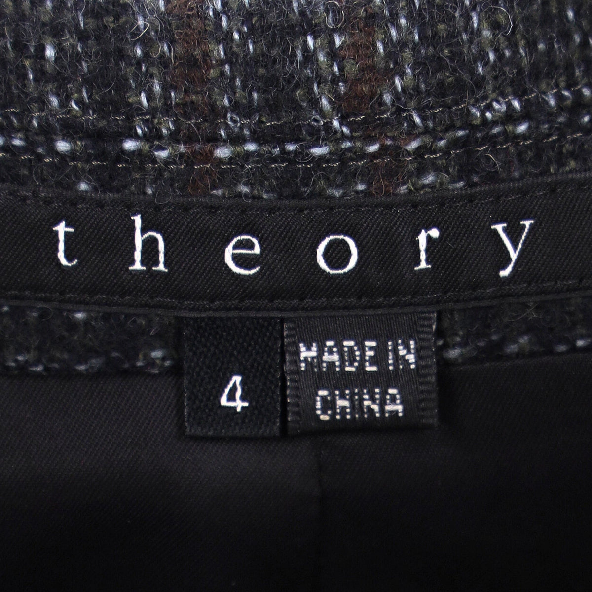 Blazer de lana a cuadros color gris