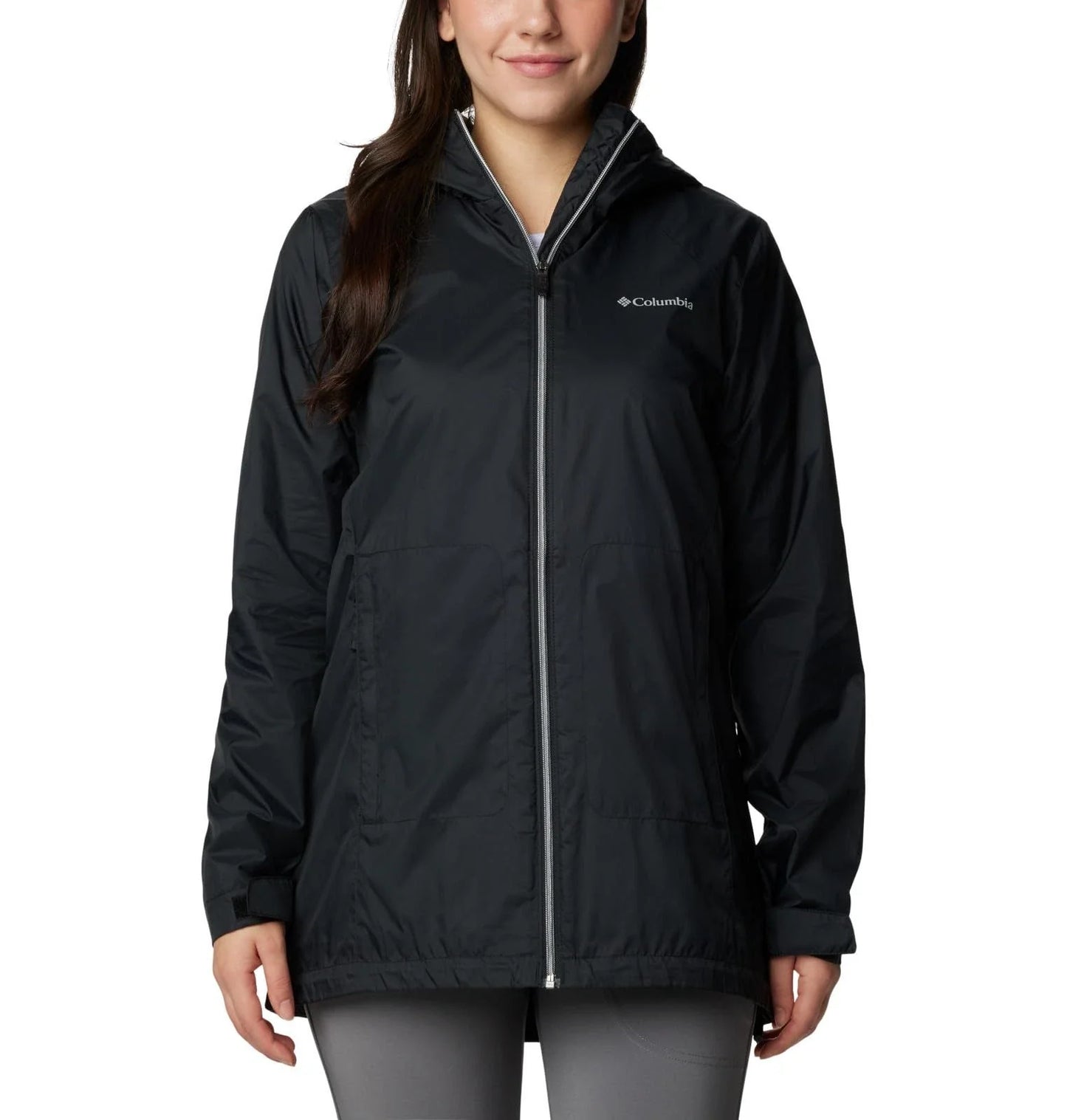 Chaqueta de mujer impermeable color negro