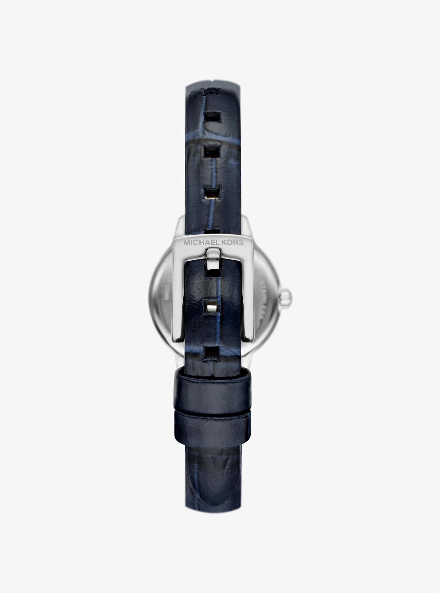 Reloj de cuero color plateado