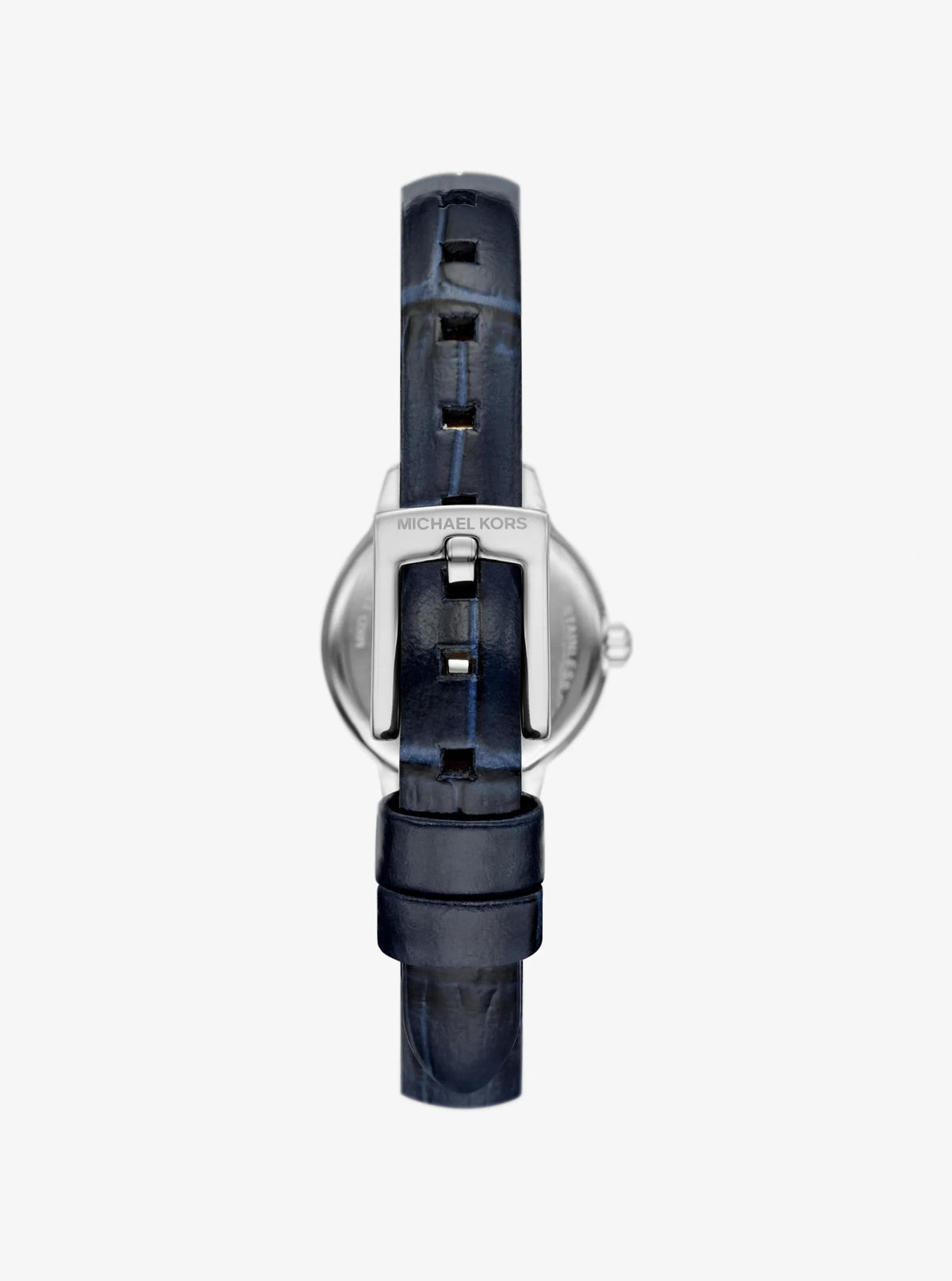 Reloj de cuero color plateado