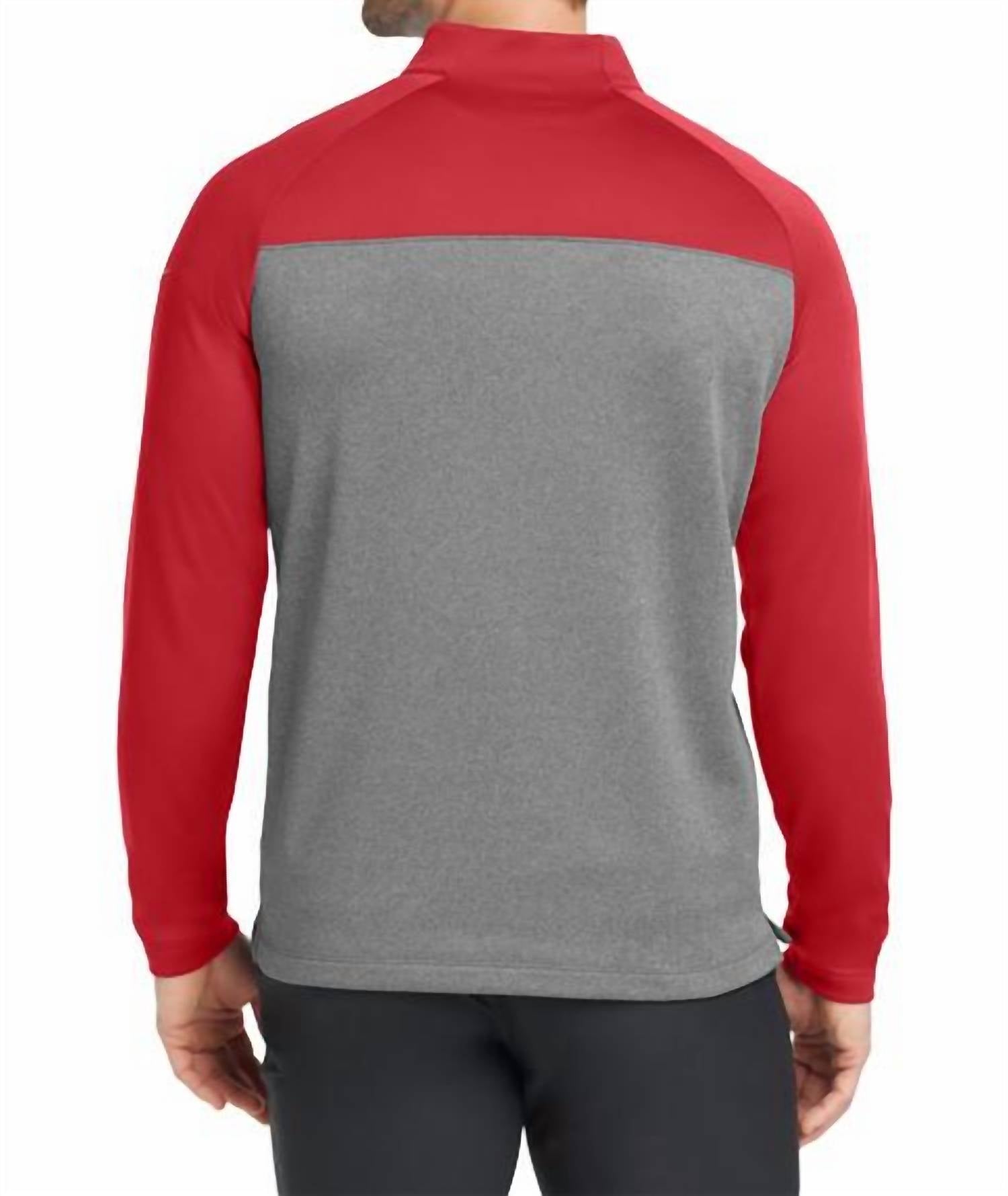 Top de hombre de manga larga color rojo
