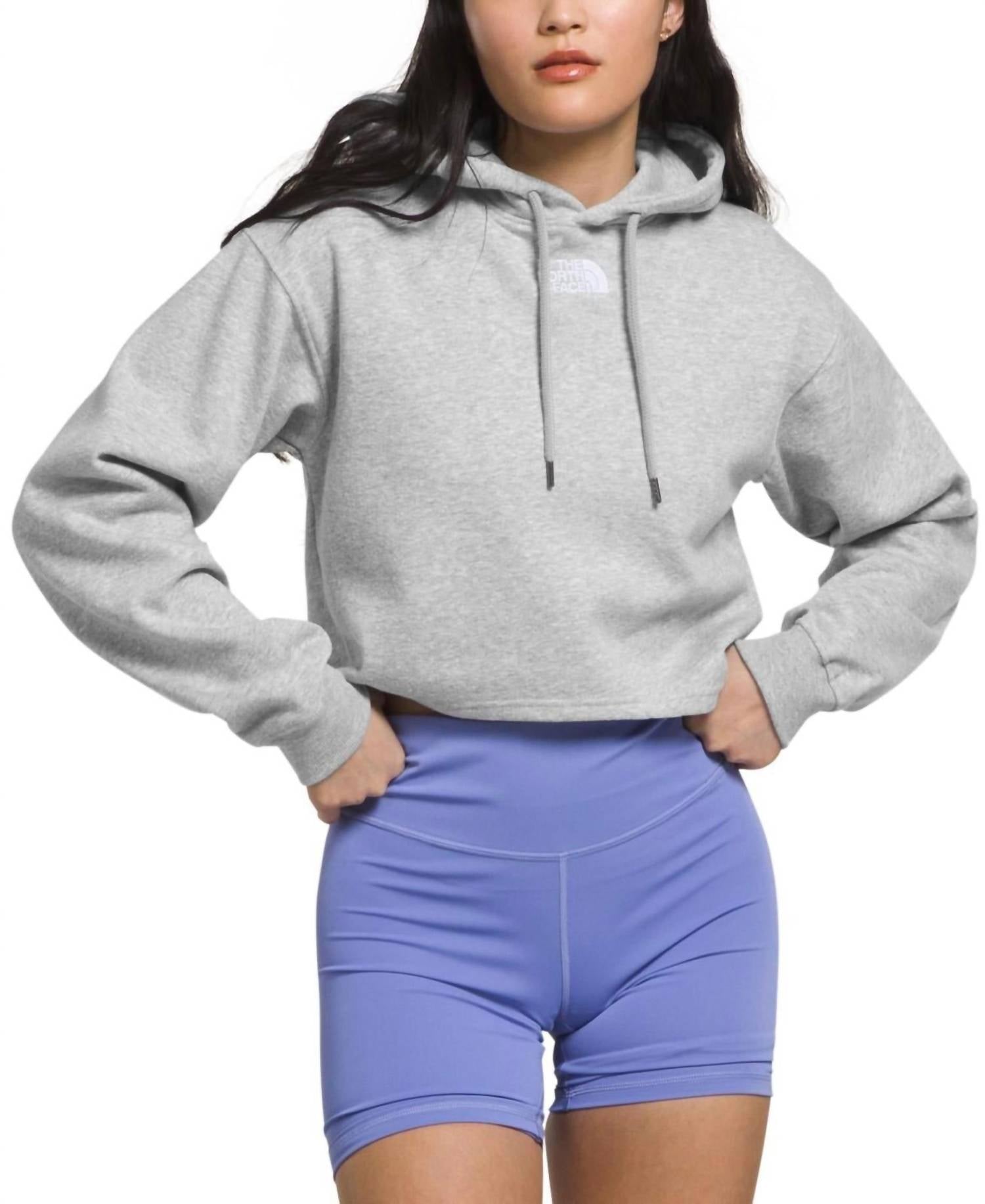 Buzo con capucha de mujer color gris claro