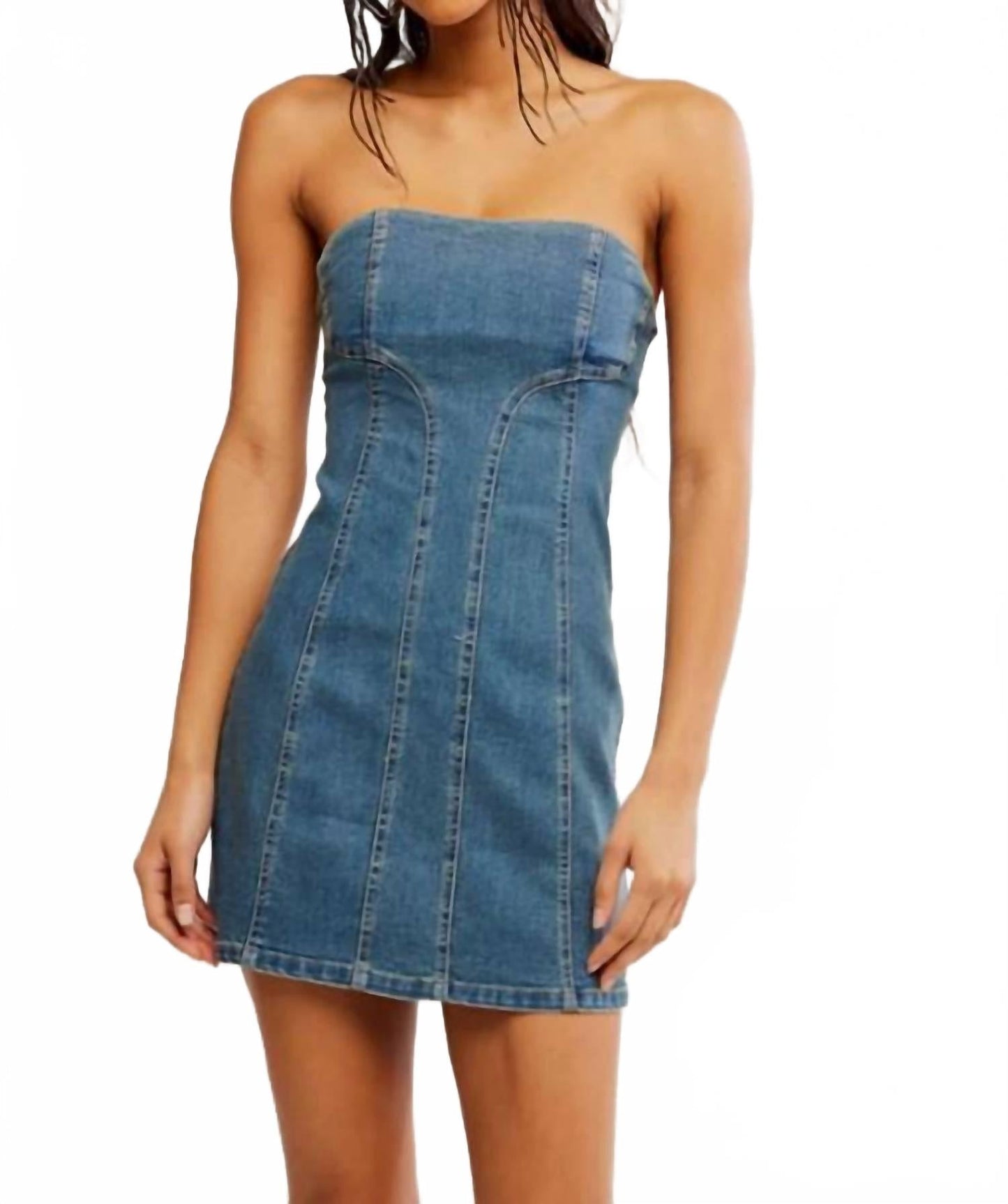 Vestido corto color azul