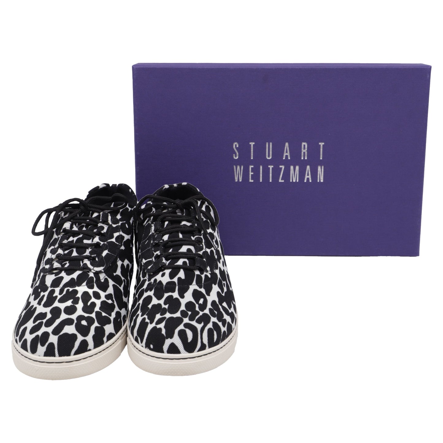 Stuart Weitzman Tenis Bajos en Lona Estampado Animal