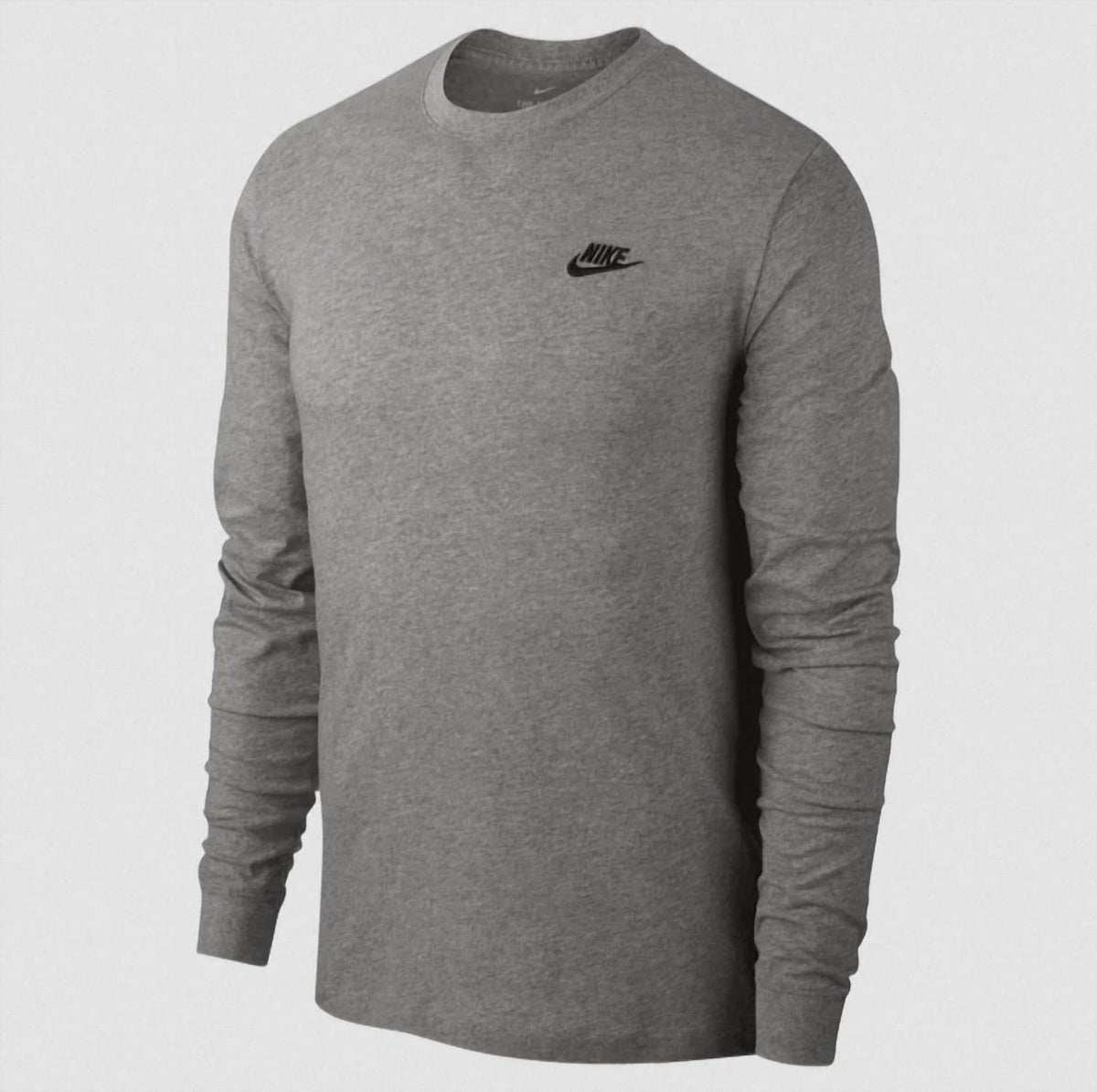 Camiseta de hombre de manga larga color gris oscuro y negro