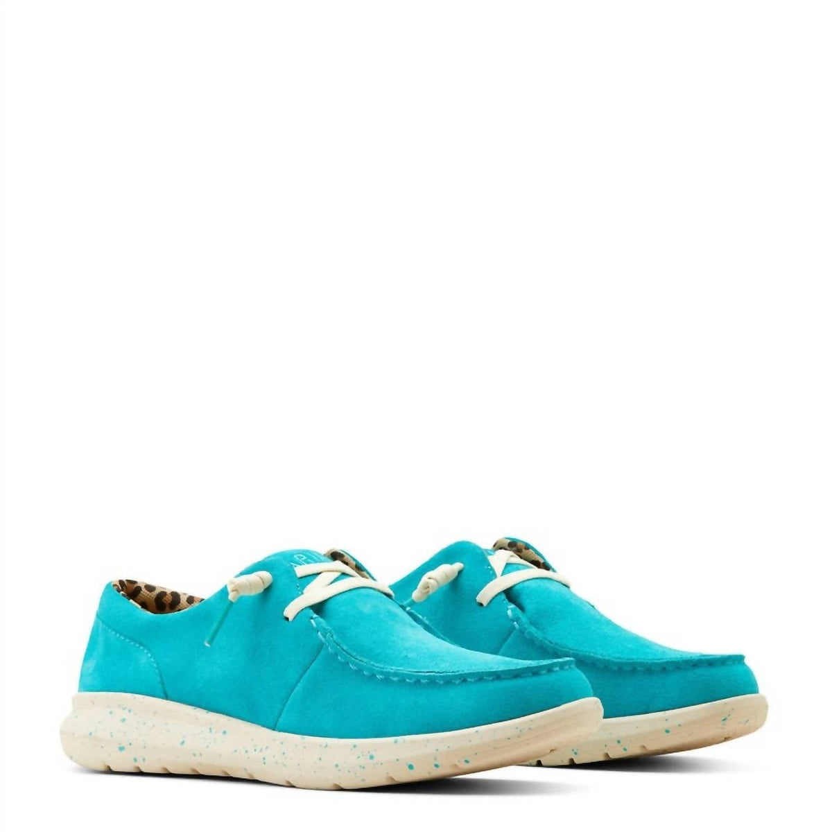 Zapatos de mujer sin cordones color turquesa