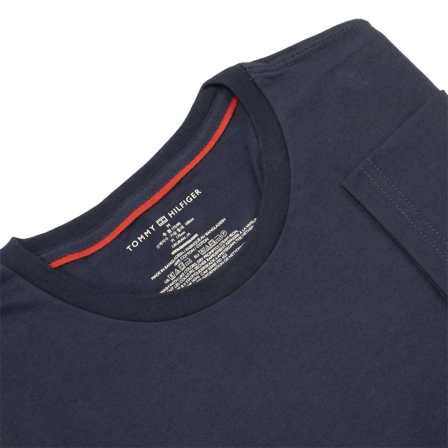 Camiseta de hombre con cuello redondo color azul marino