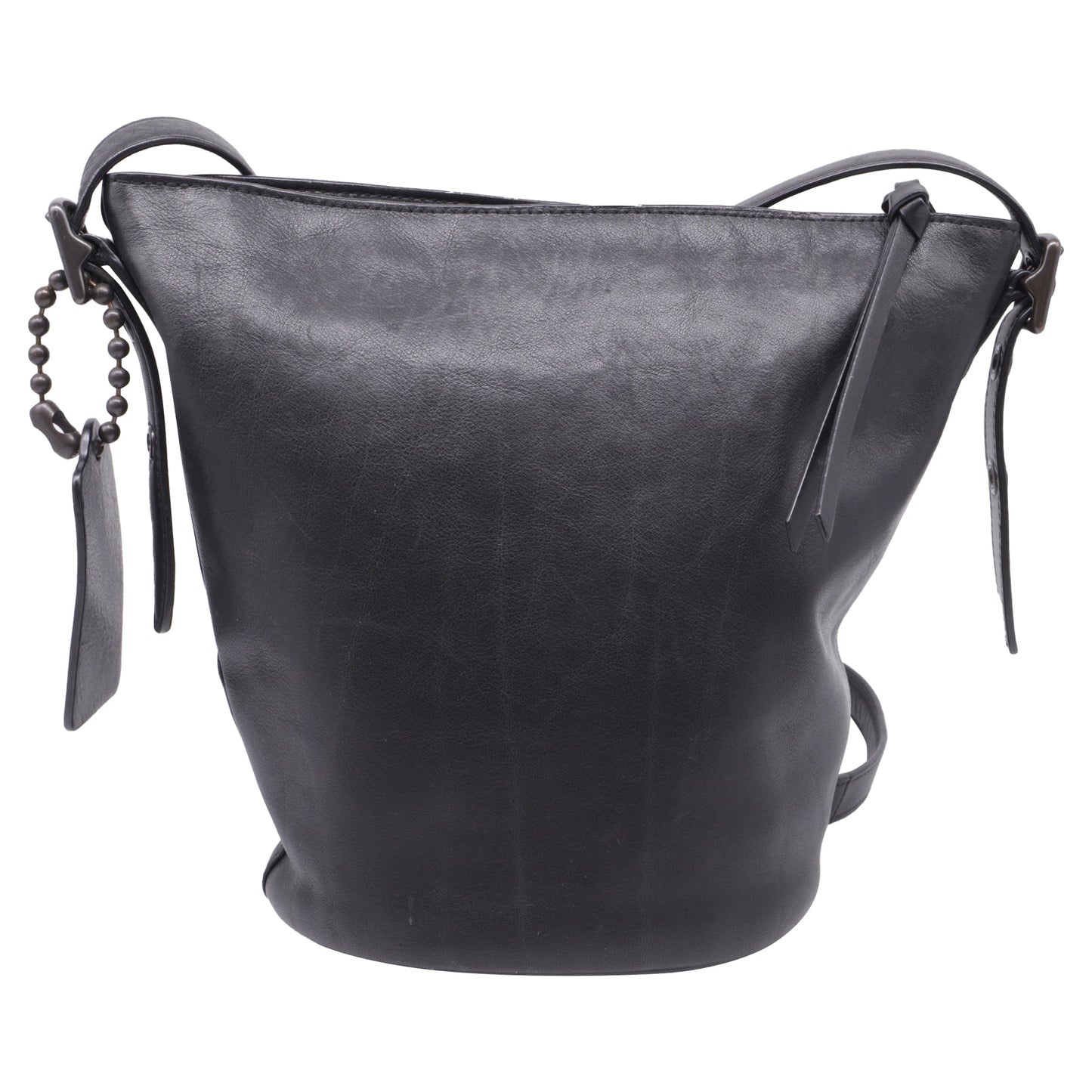 Bolso de viaje de cuero color negro