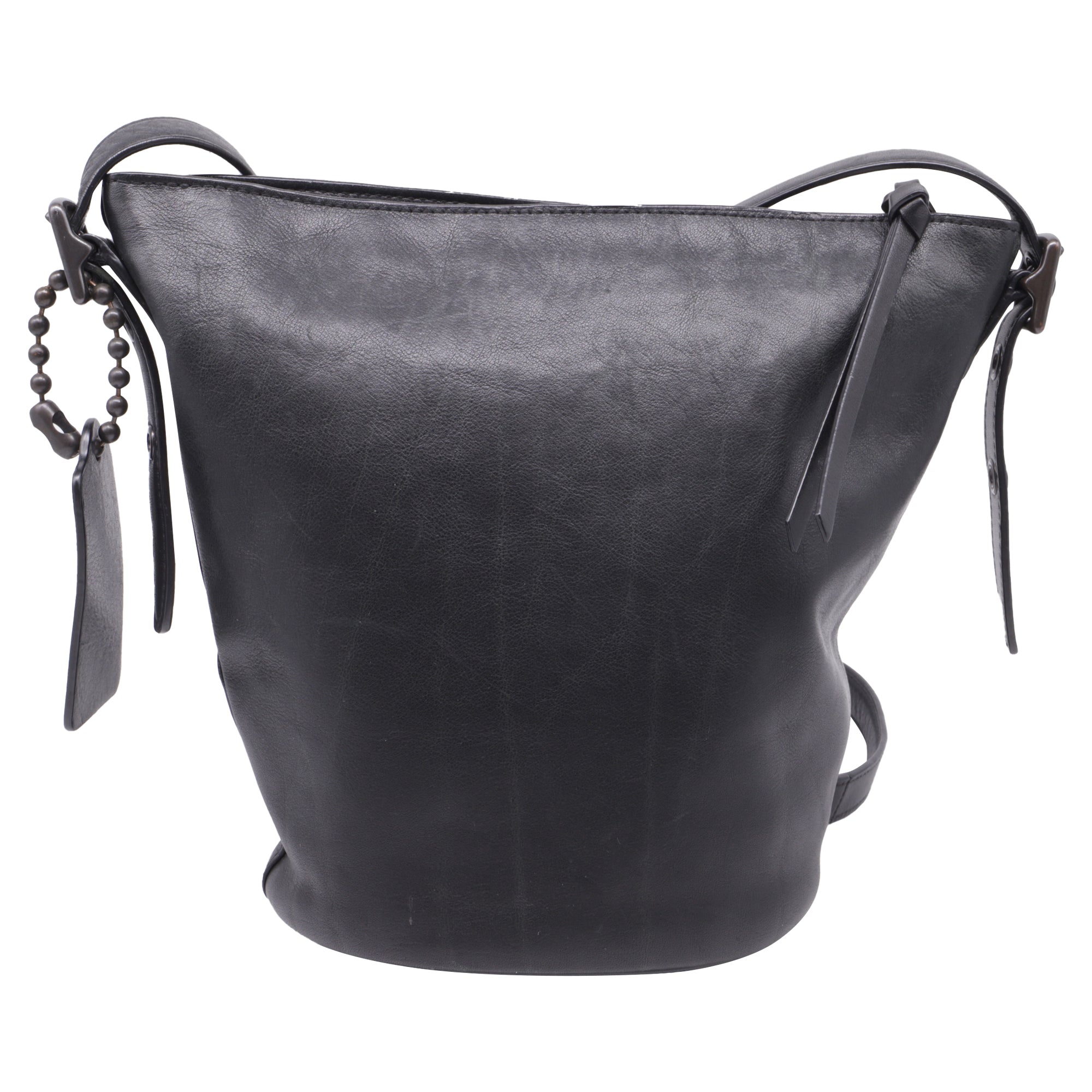 Bolso de viaje de cuero color negro